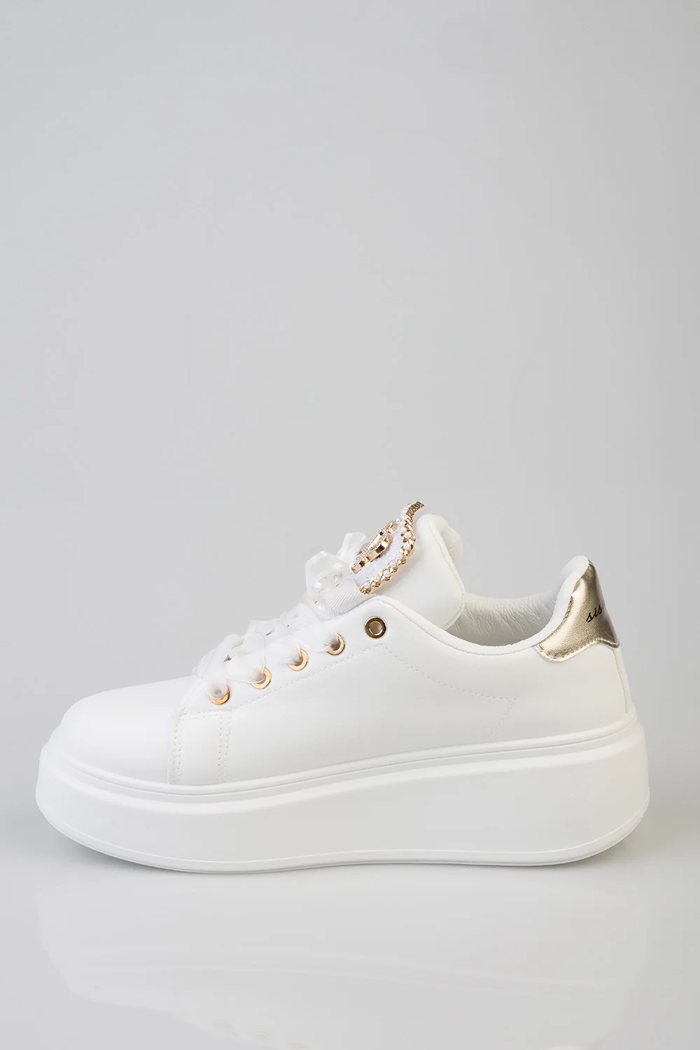 Anita Bow Detail Chunky Sneaker - White - Image 5