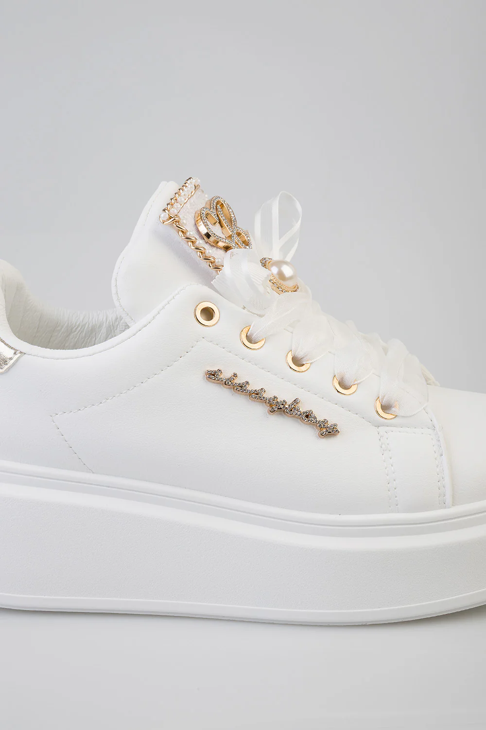 Anita Bow Detail Chunky Sneaker - White - Image 6