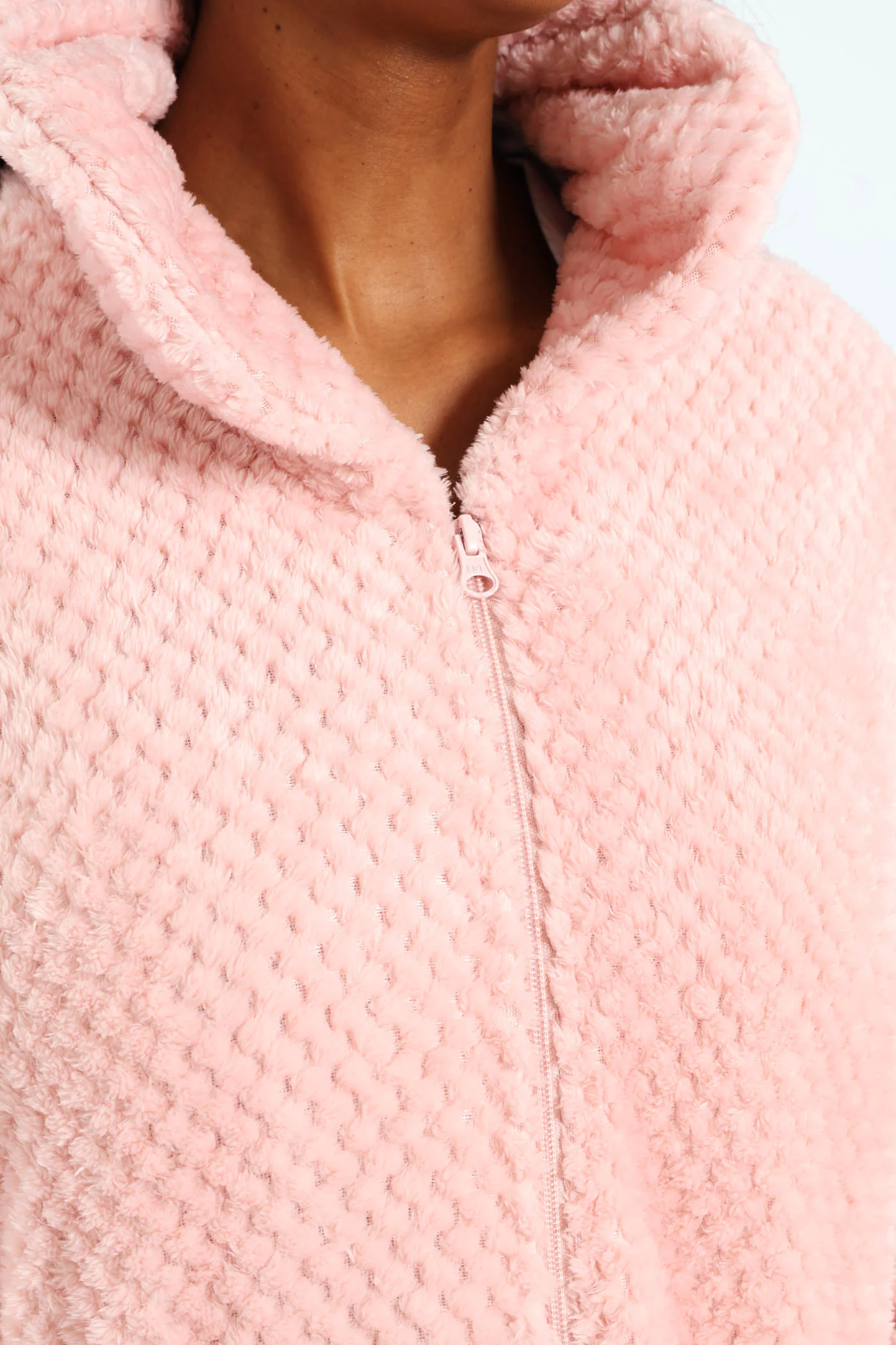 Ankle Length Zip-Through Gown - Pink - Image 2