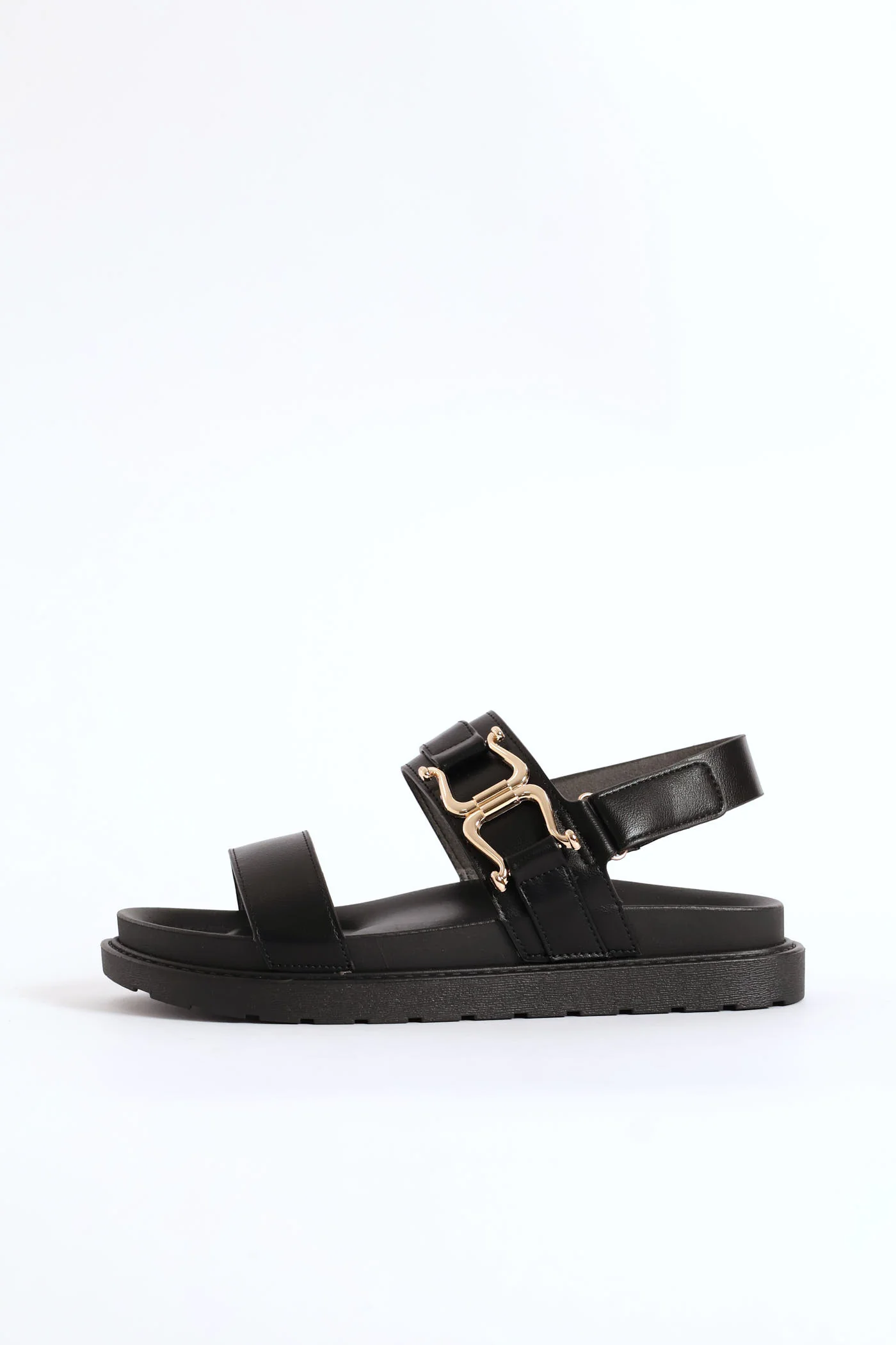 Ankle Strap Detail Sandal - Black - Image 4