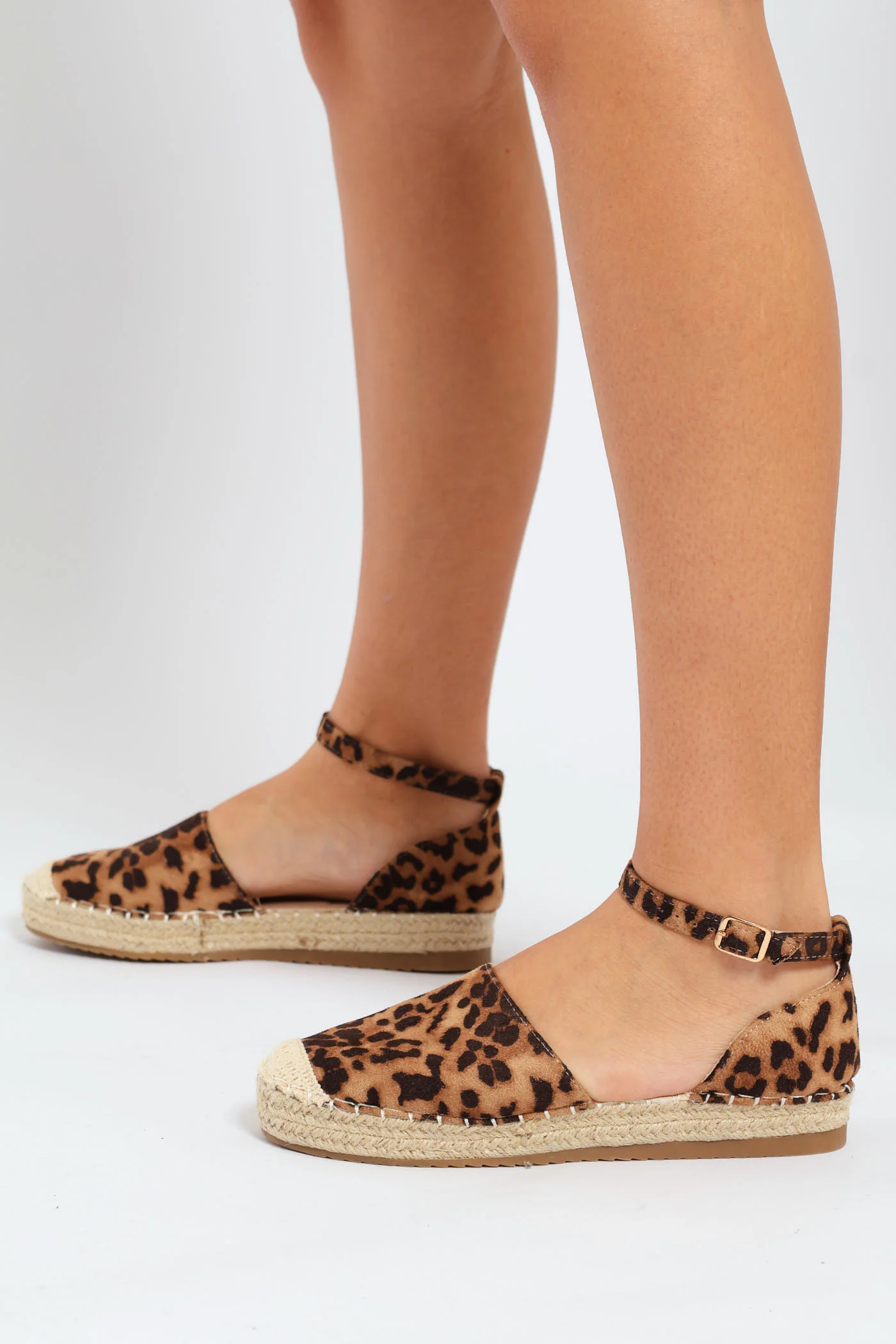 Ankle Strap Espadrille Sandal - Animal Print - Image 3