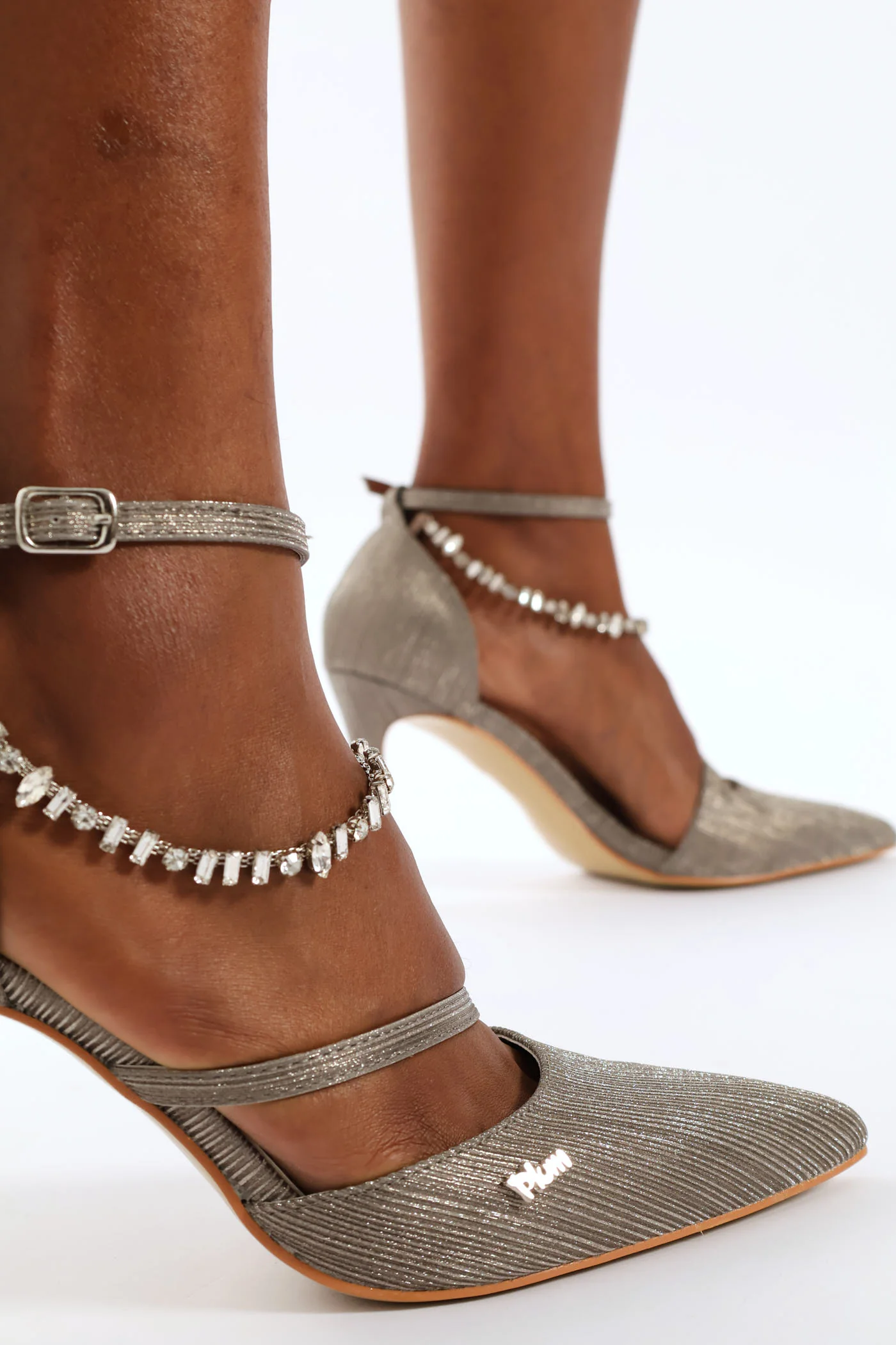 Ankle Strap Heel - Metallic - Image 2