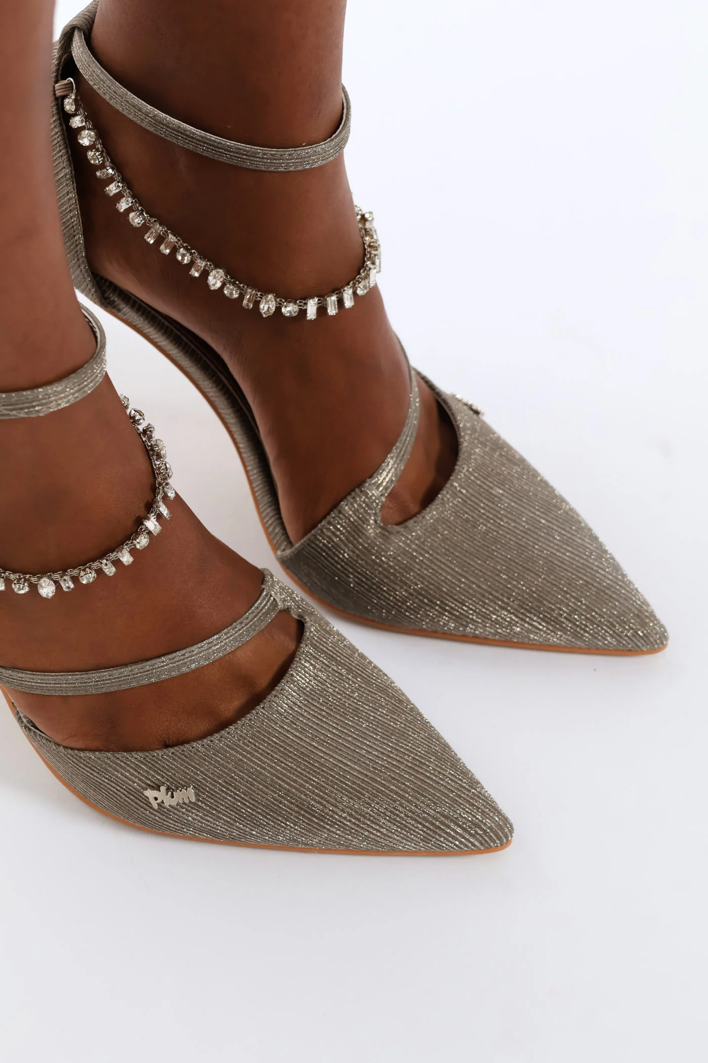 Ankle Strap Heel - Metallic - Image 4