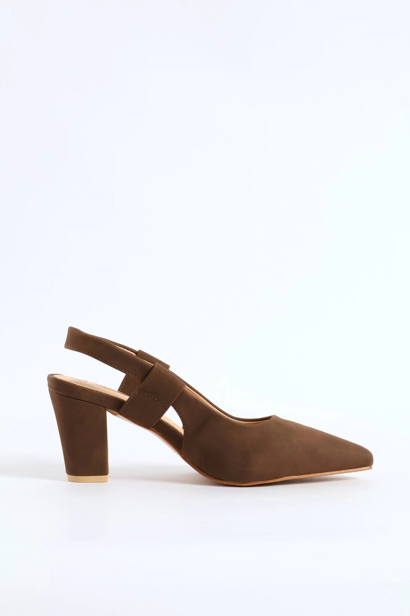 Ankle Strap Suede Heel - Chocolate - Image 5