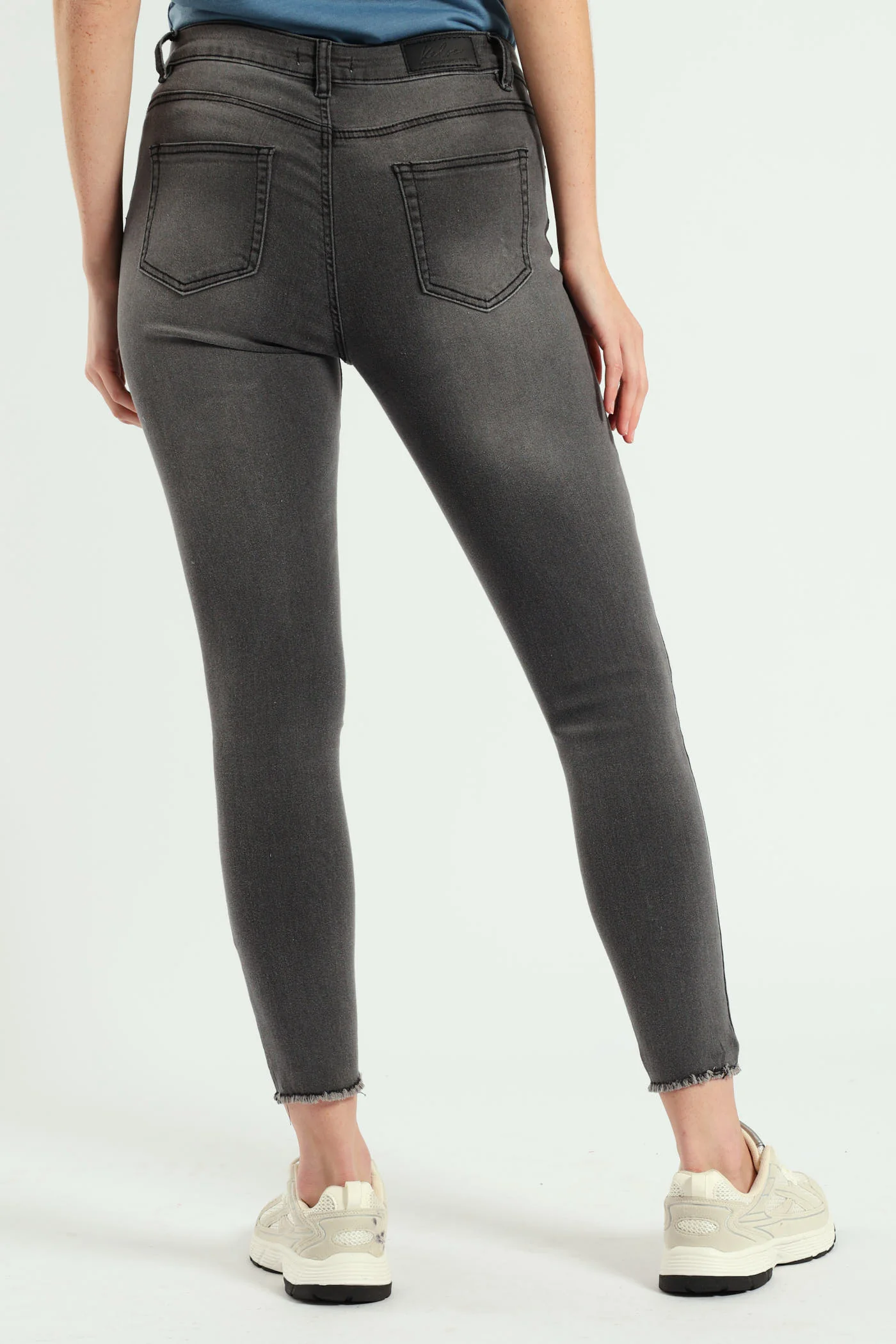 Anklegrazer Skinny Jean - Dark Grey - Image 3