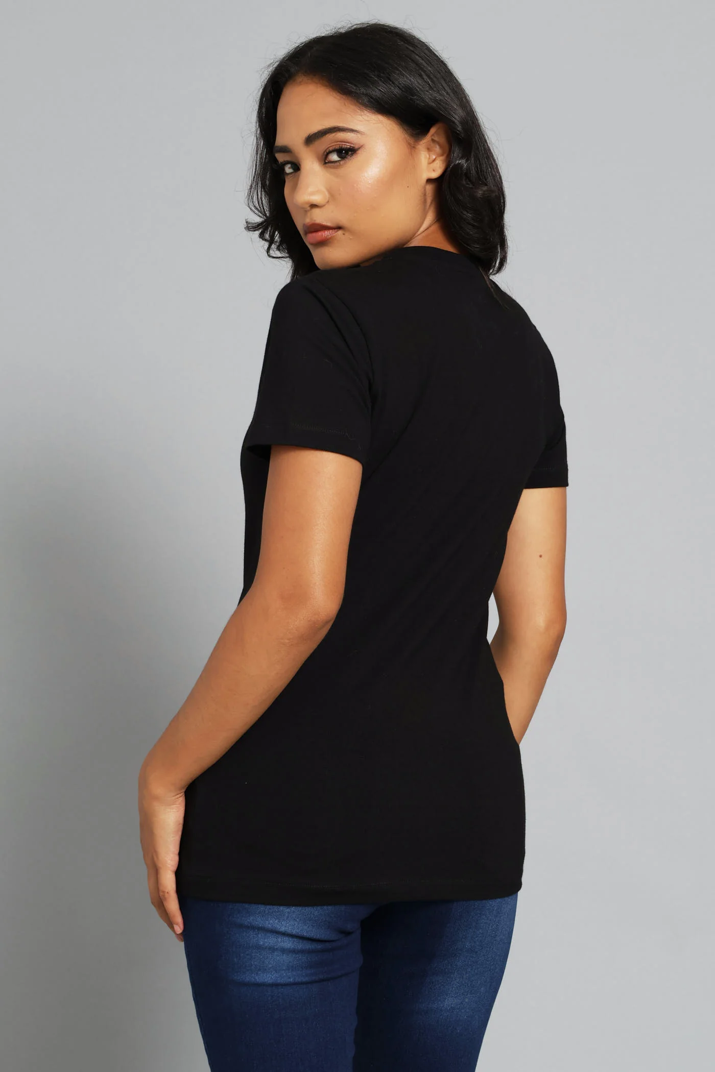 Anlia Embellished T-Shirt - Black - Image 4