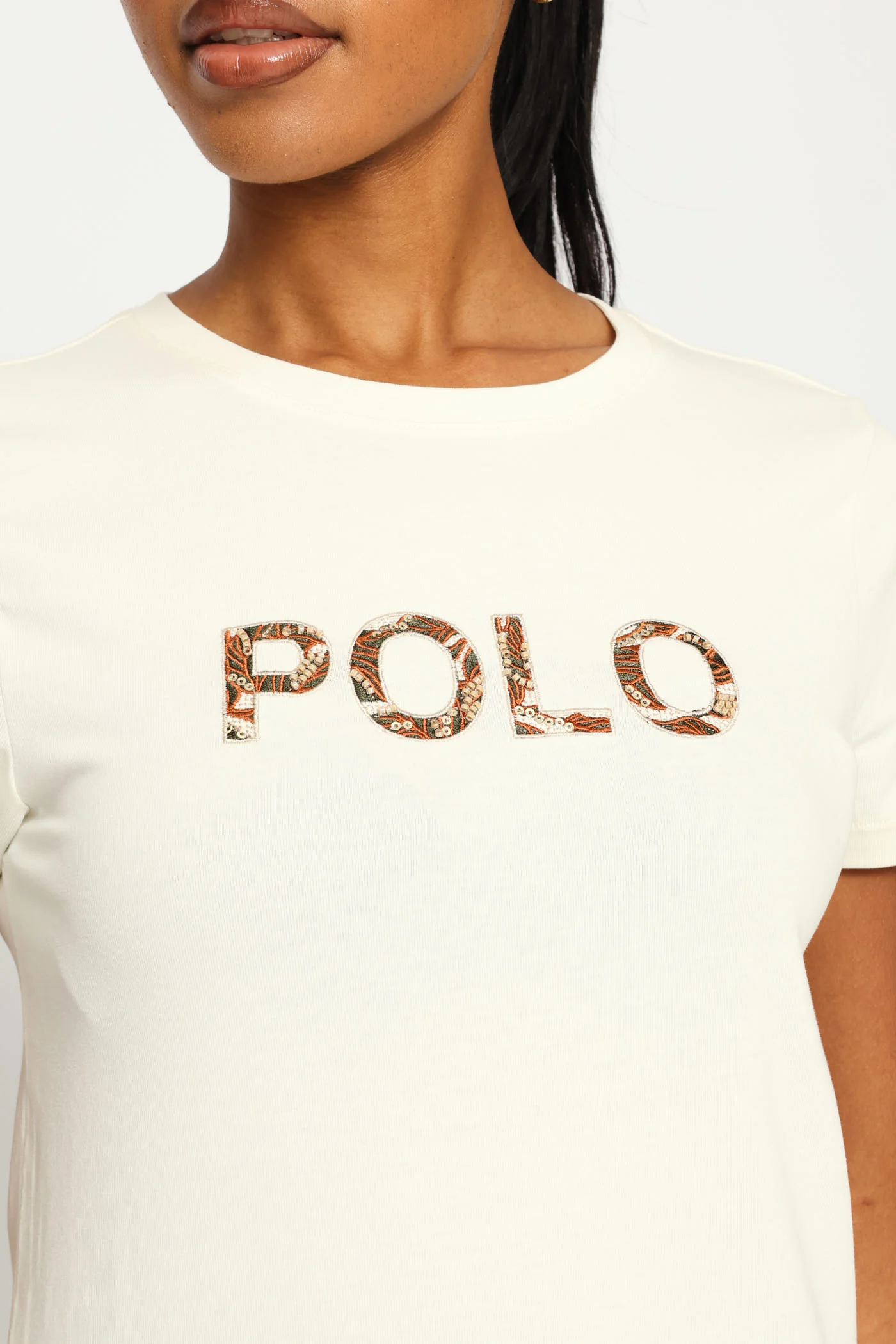 Anlia Embellished T-Shirt - Off White - Image 2