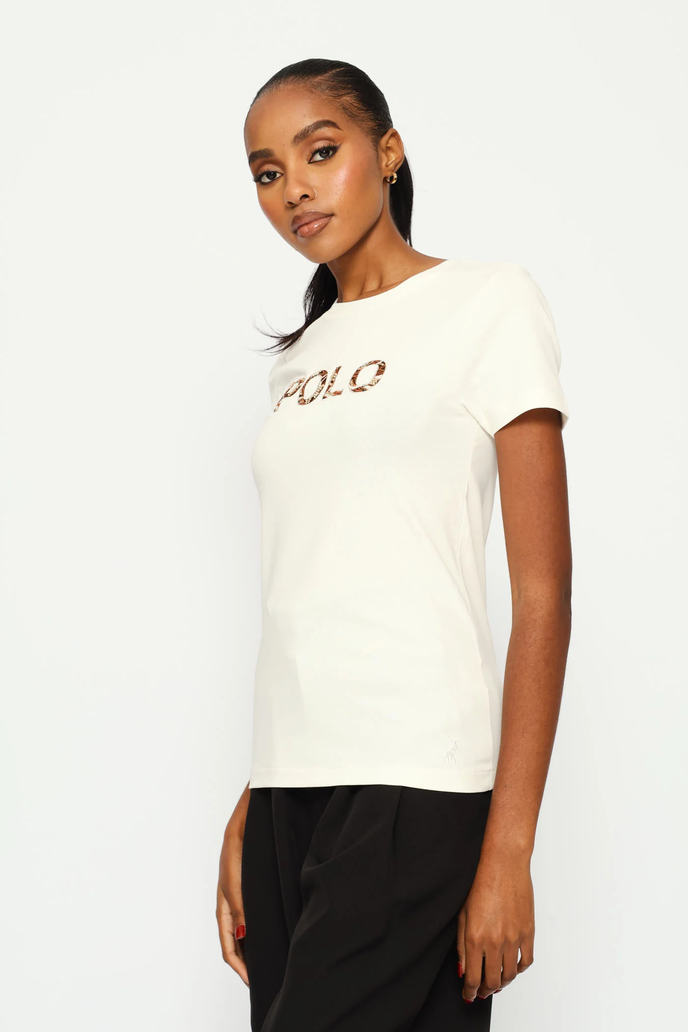 Anlia Embellished T-Shirt - Off White - Image 3