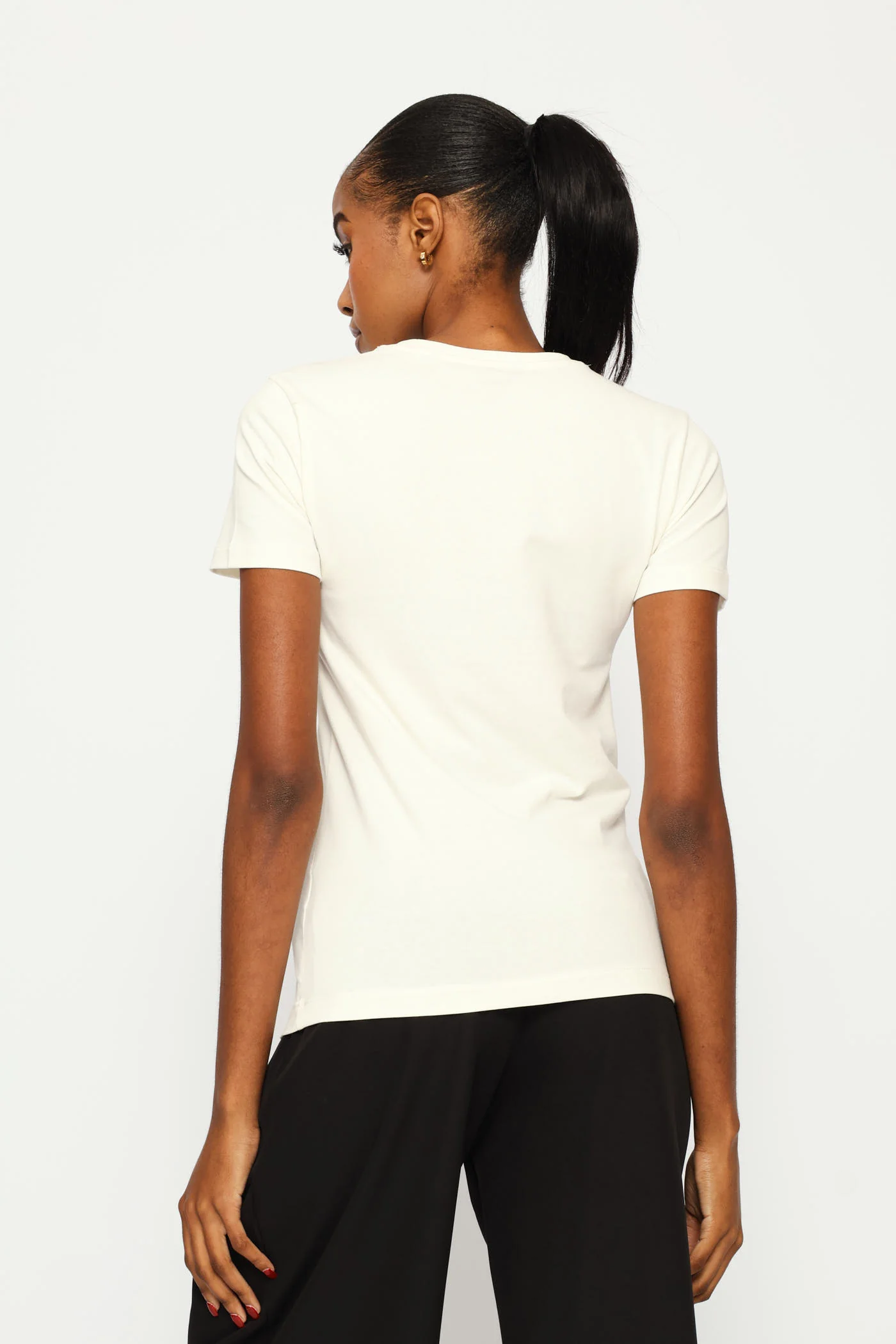 Anlia Embellished T-Shirt - Off White - Image 4