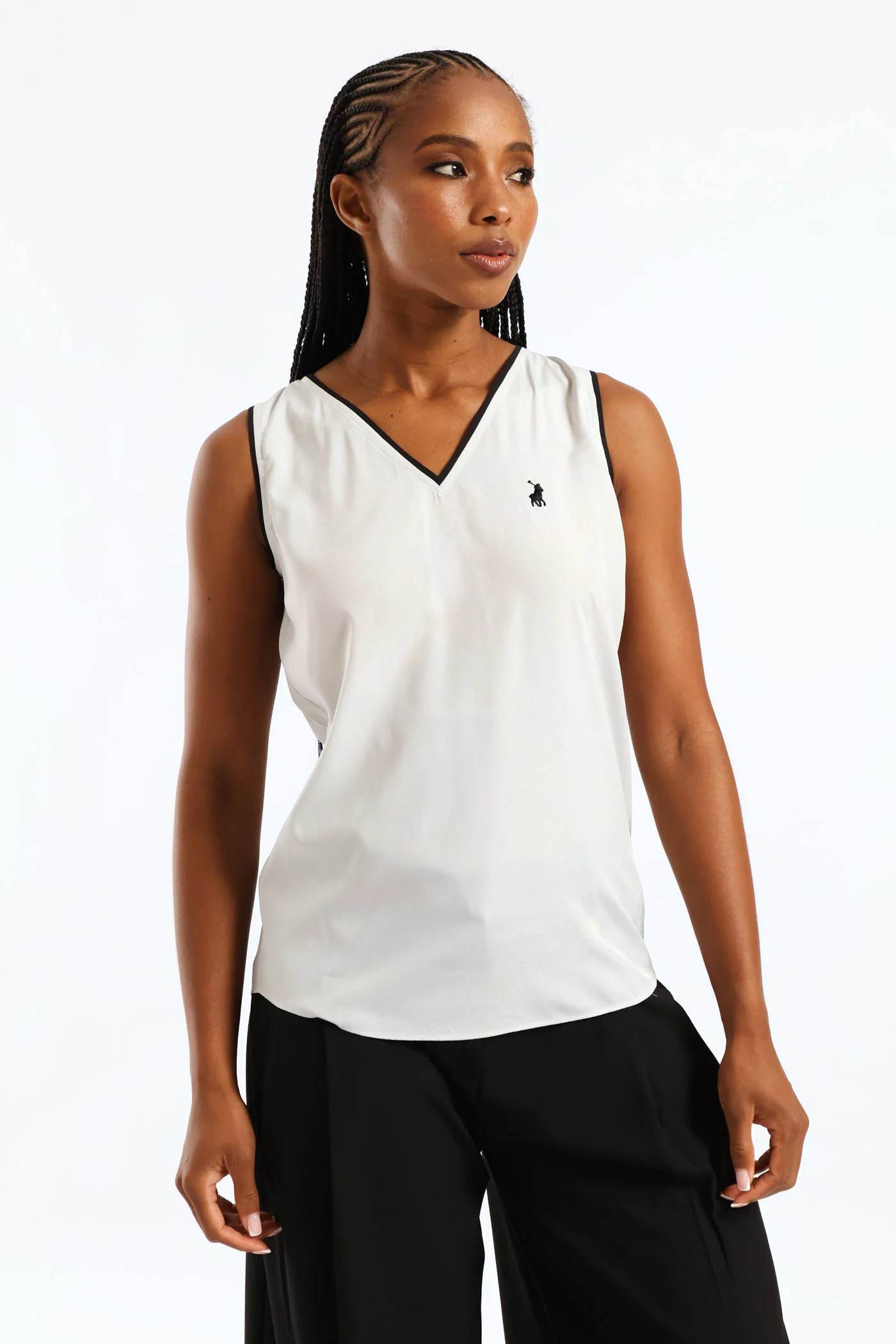 Anna V-Neck Blouse - Sage - Image 3