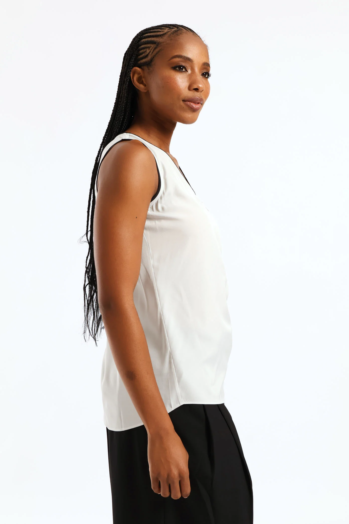 Anna V-Neck Blouse - Sage - Image 4