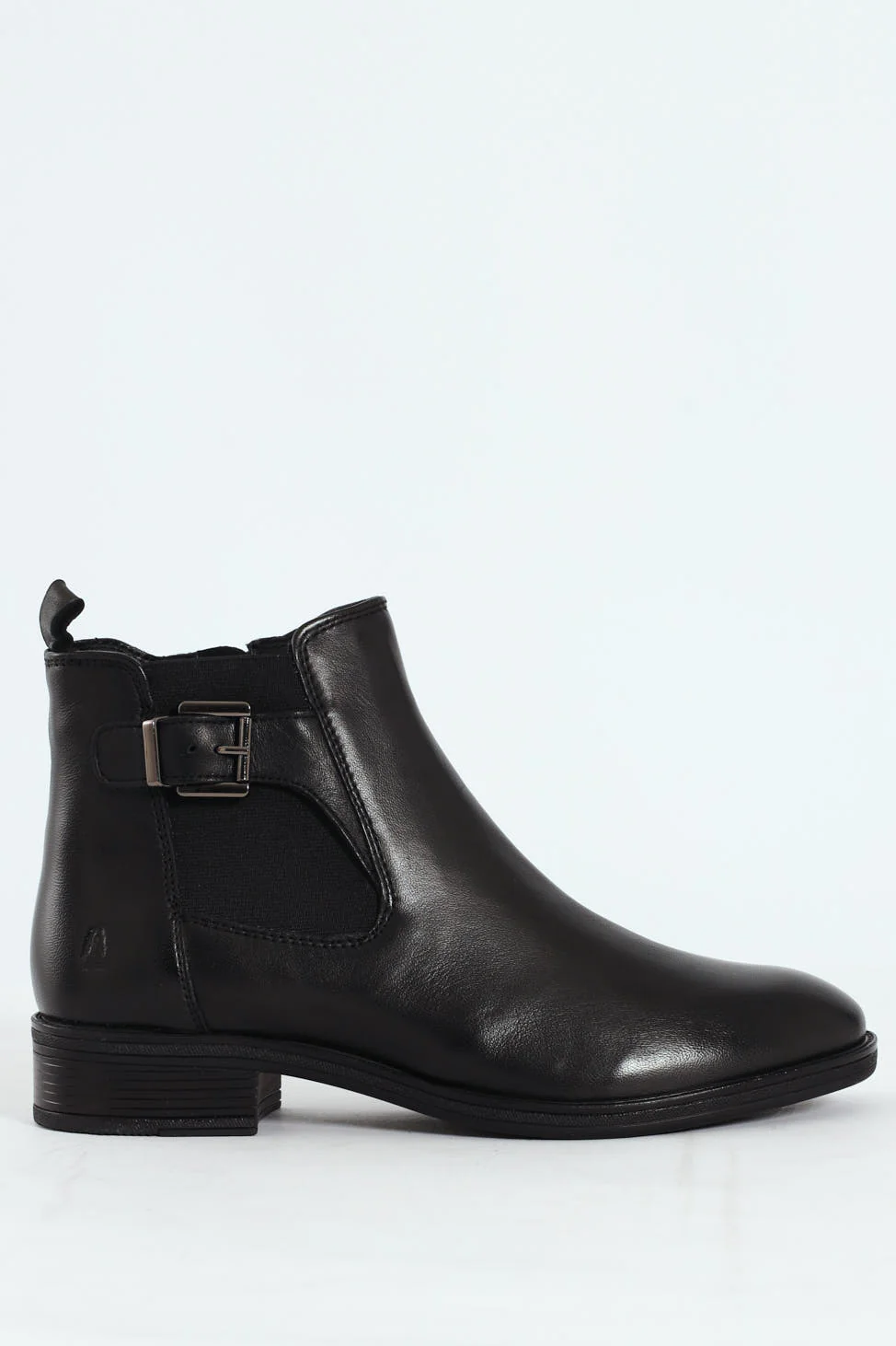 Annika Nappa Leather Buckle Ankle Boot - Black - Image 2