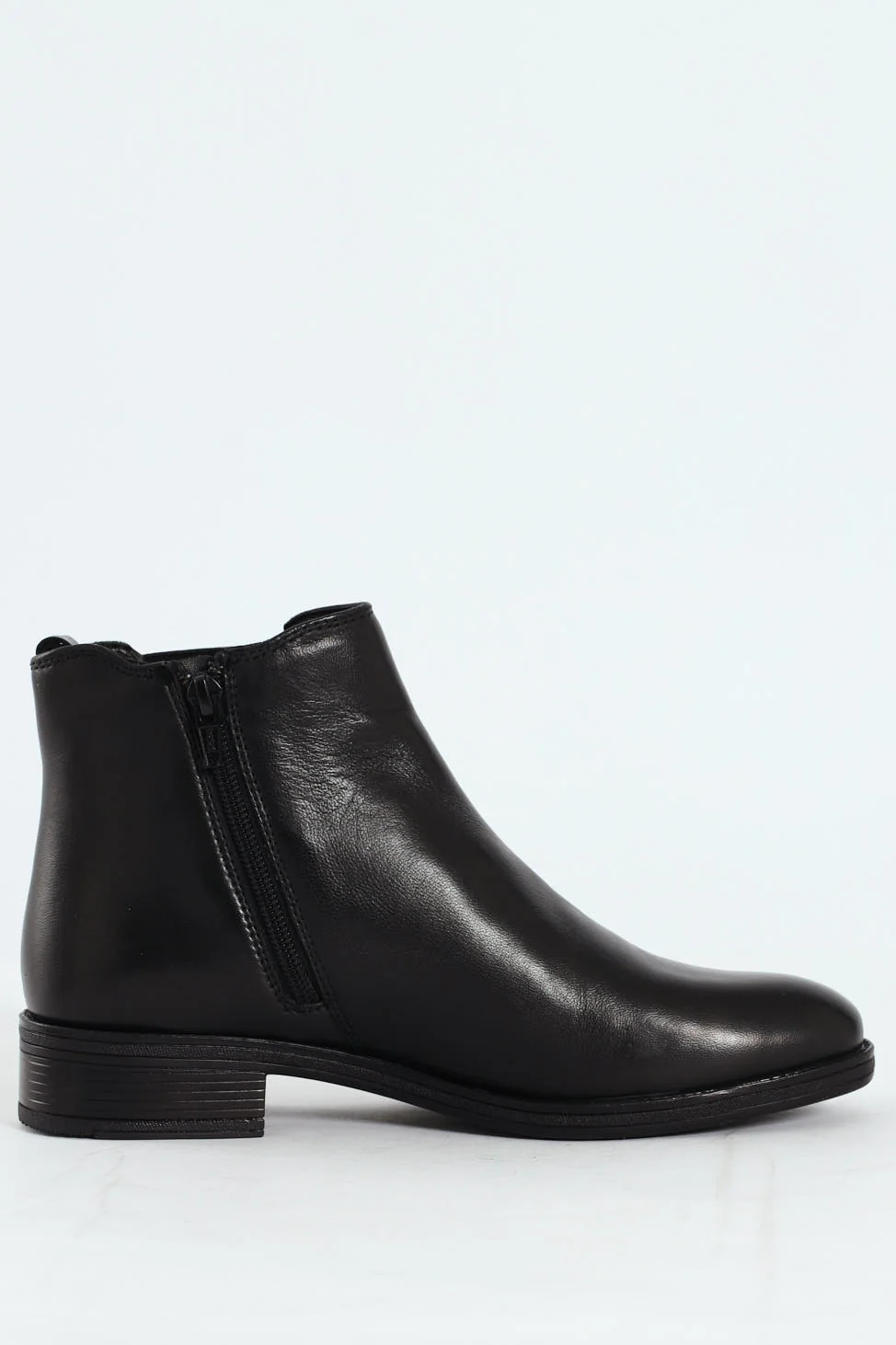 Annika Nappa Leather Buckle Ankle Boot - Black - Image 4