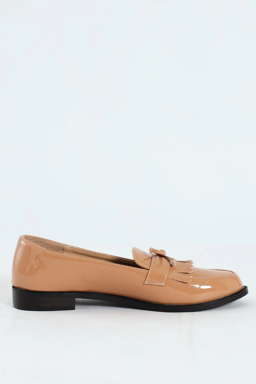 Apron Tassled Patent Loafer - Beige - Image 2