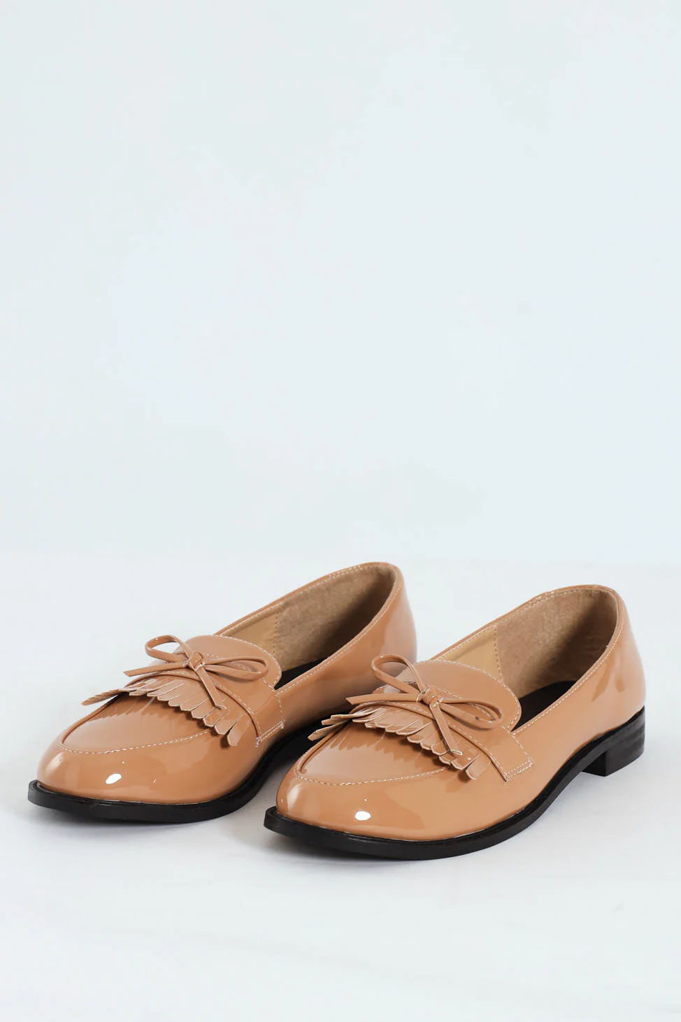 Apron Tassled Patent Loafer - Beige - Image 3