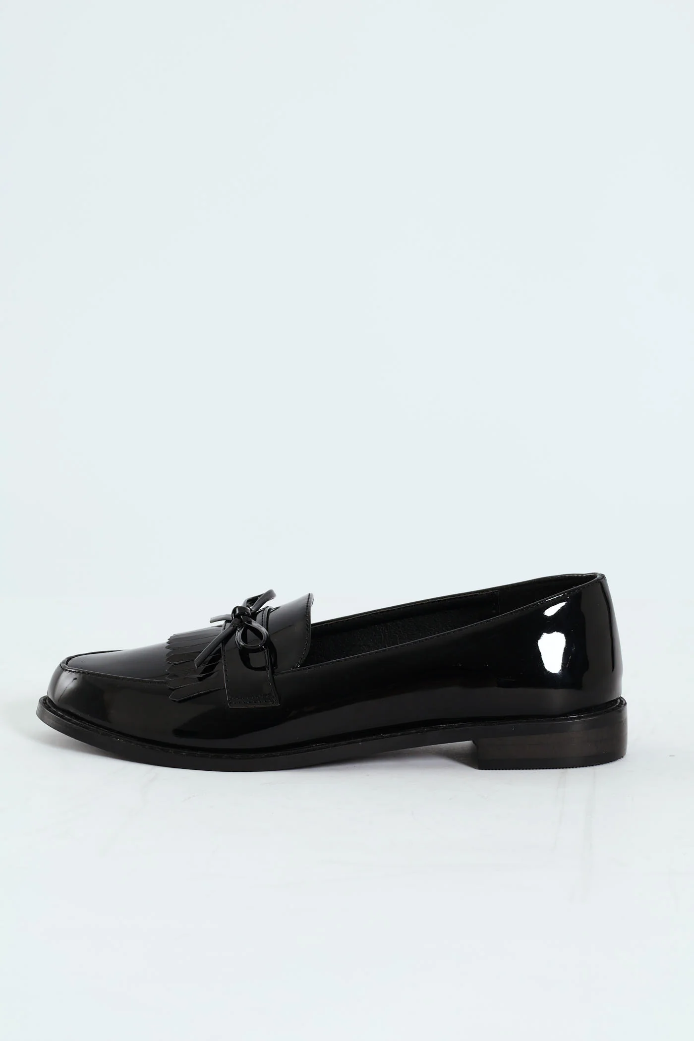 Apron Tassled Patent Loafer - Black - Image 3