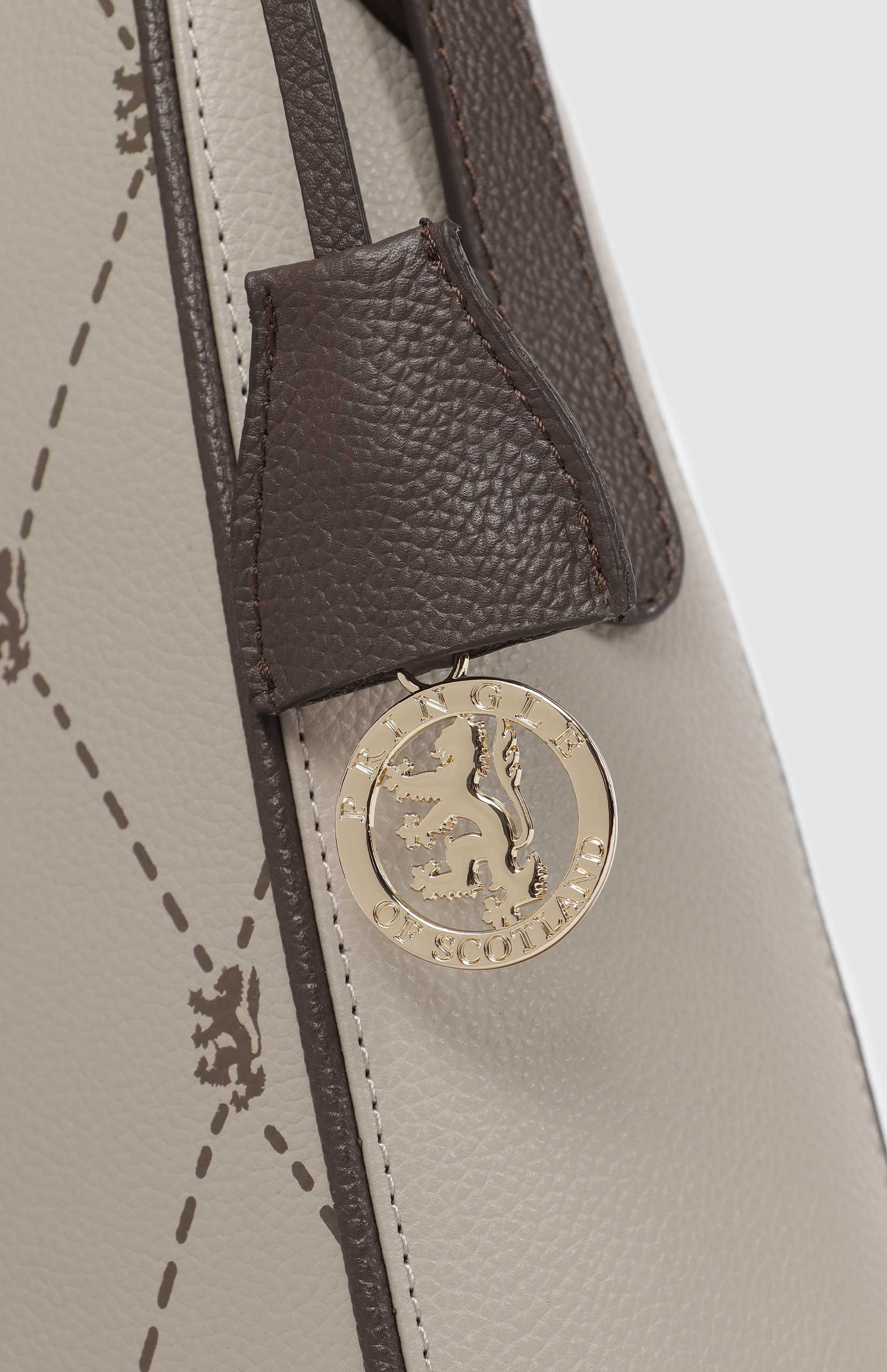 Argyle Print Hobo Bag - Stone - Image 5