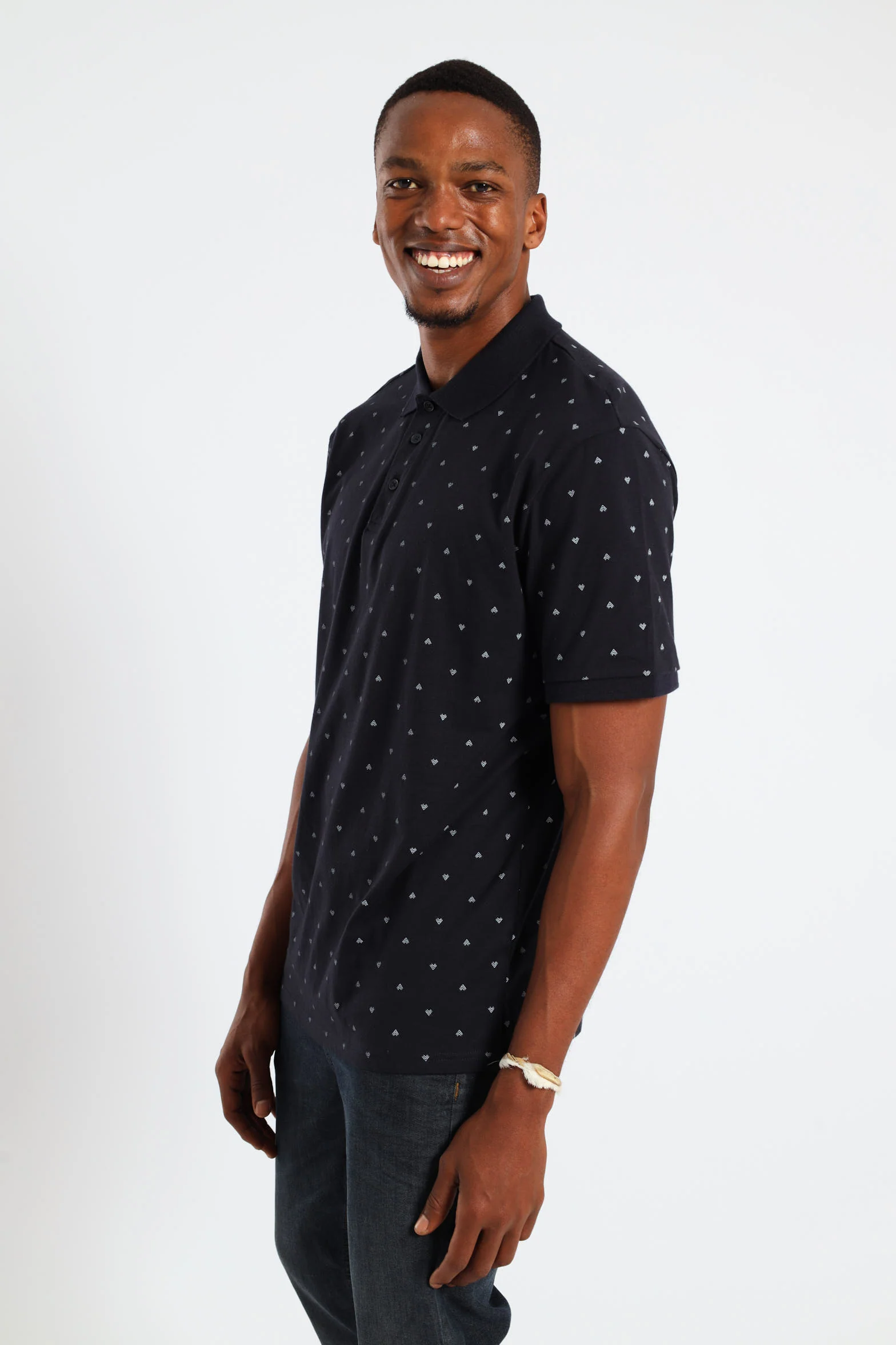 Arrowhead Print Golfer - Navy - Image 3