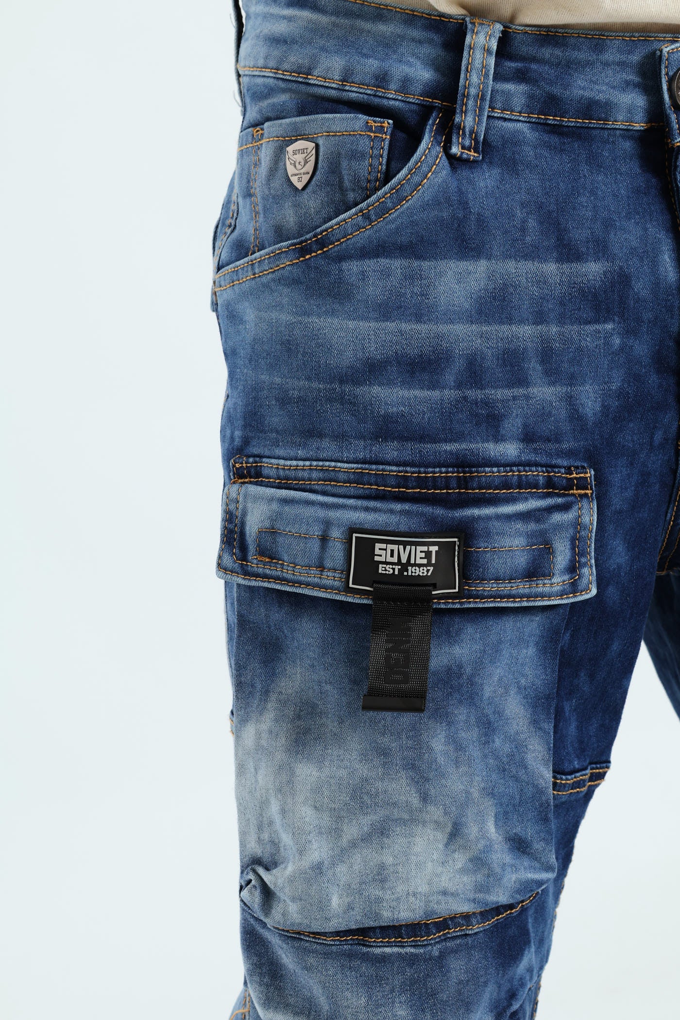 Arsenal Cargo Pocket Denim - Indigo - Image 2