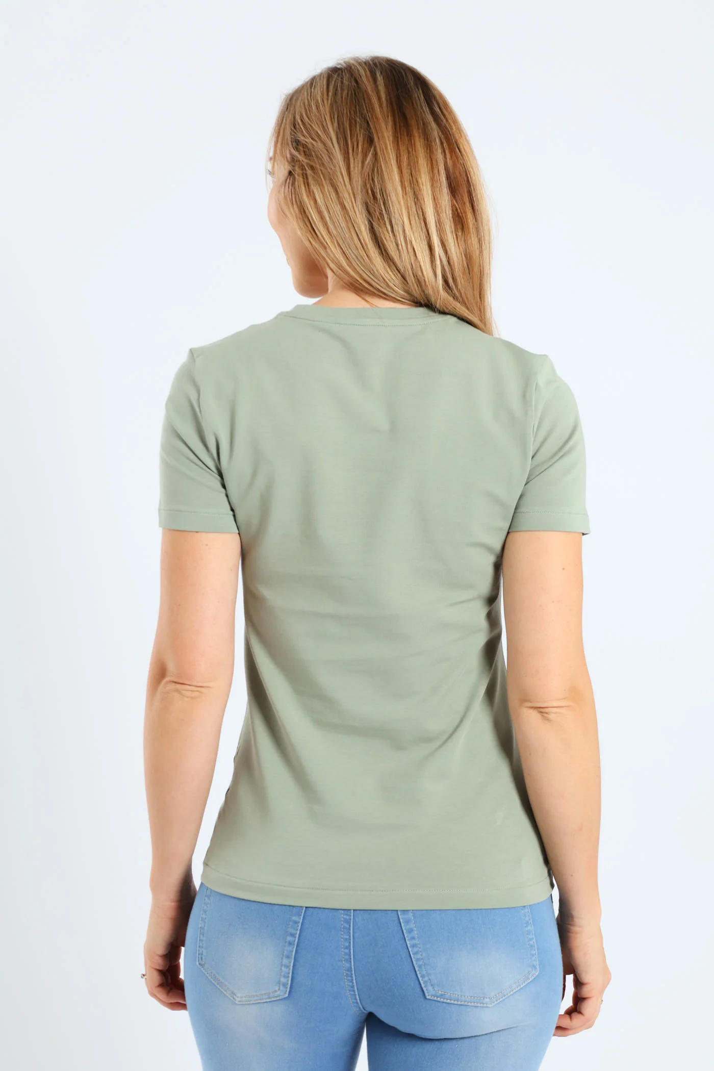 Ash Short Sleeve Logo T-Shirt - Sage - Image 2