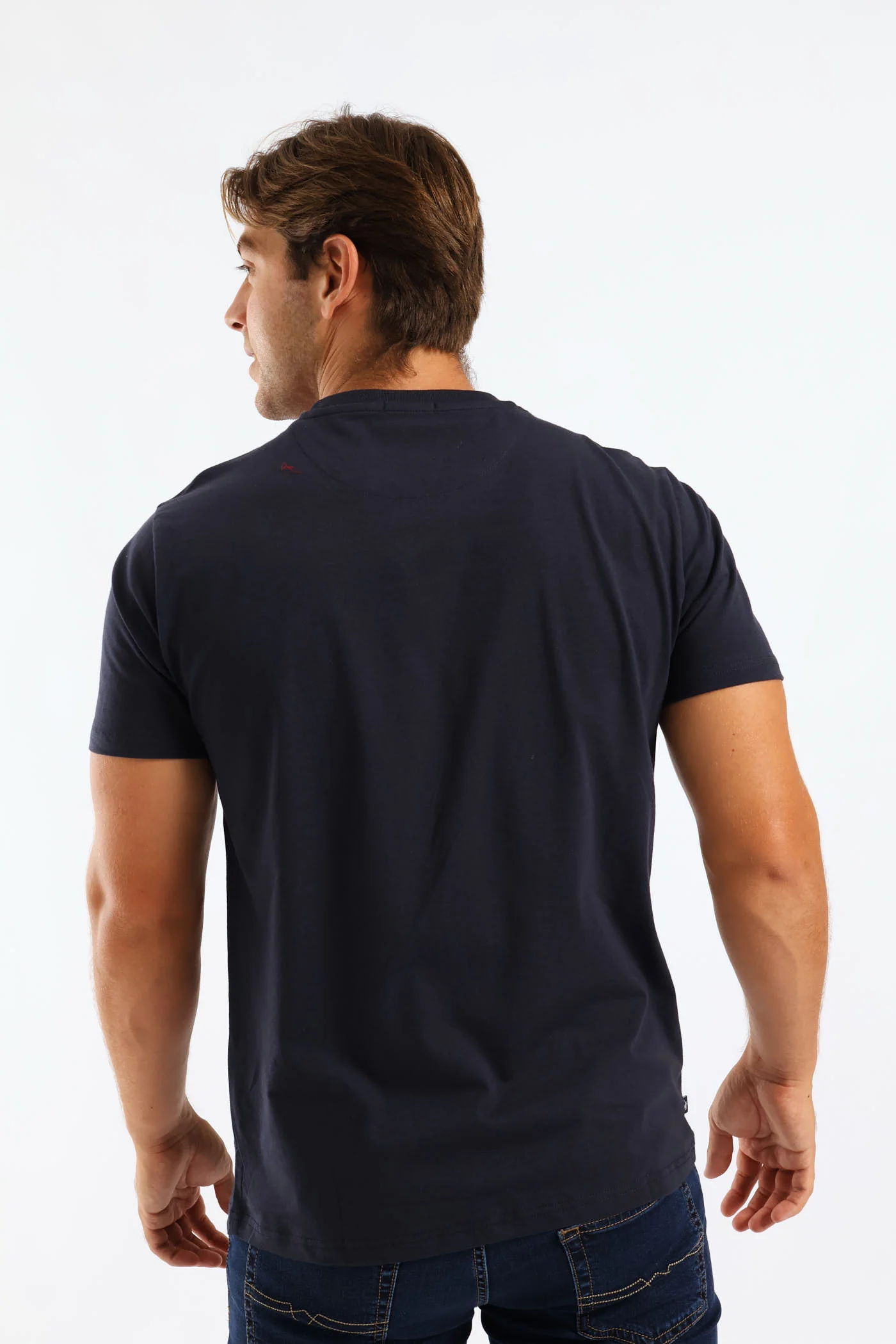 Asher Stripe Tee - Navy - Image 5