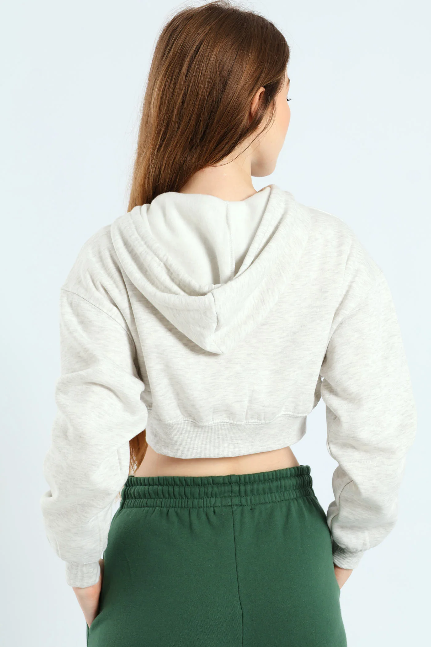 Athletic Cropped Jacket - Grey - Image 4