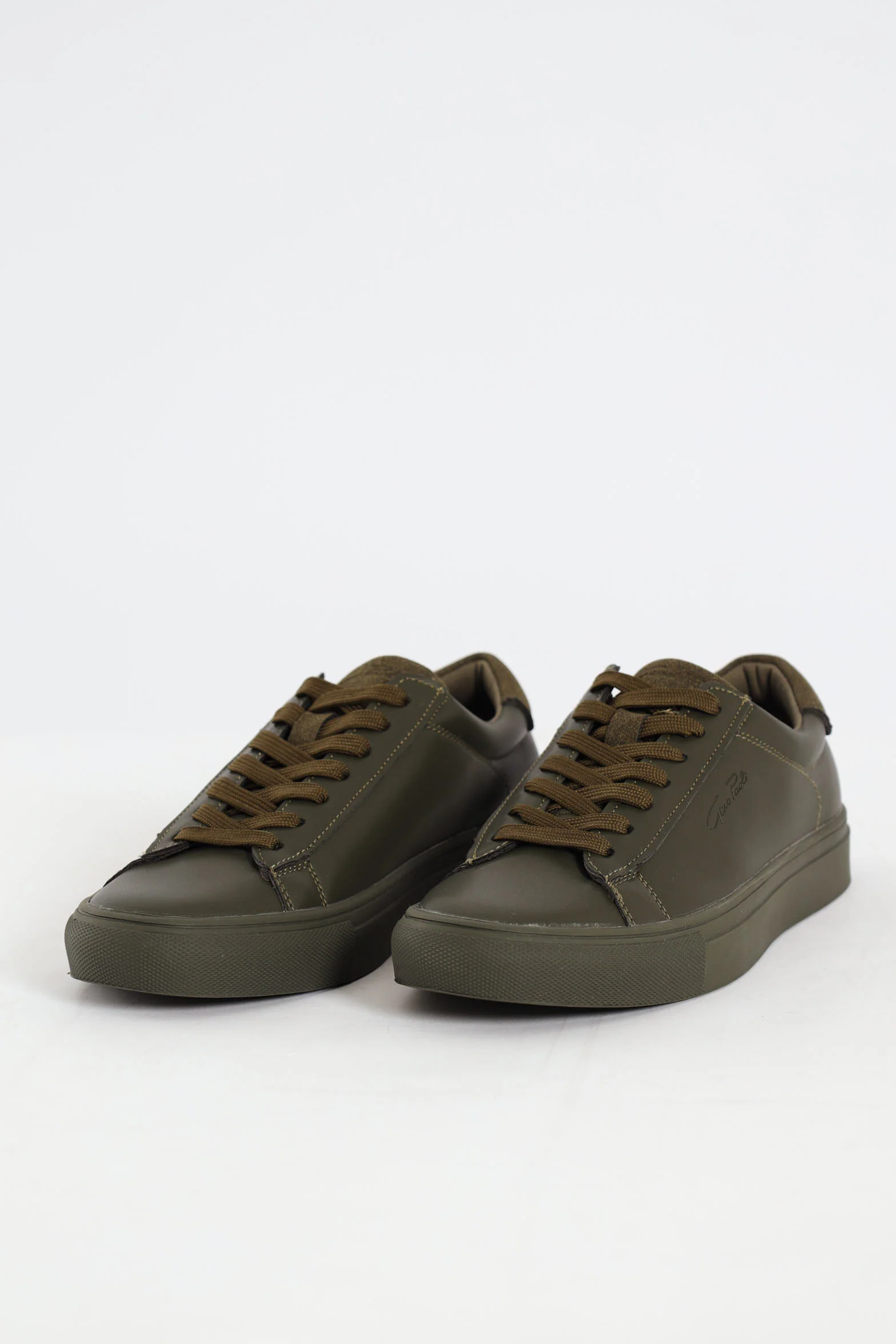 Atlas Plain Lace Up Sneaker - Olive - Image 3