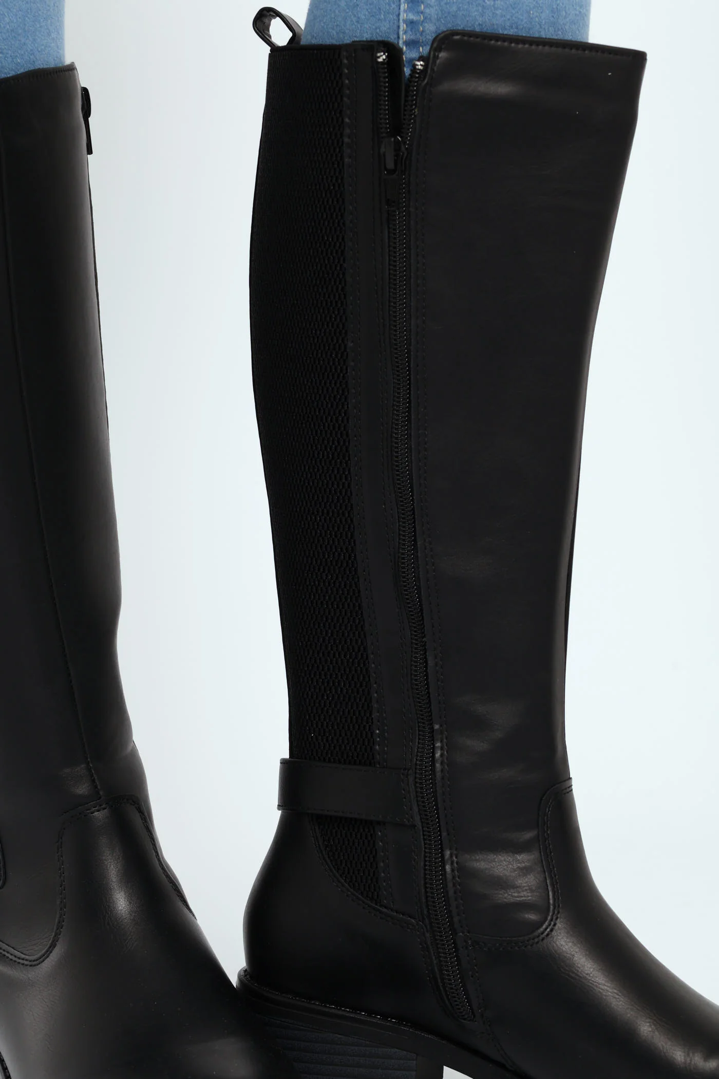 August Long Rider Ankle Buckle Boot - Black - Image 5