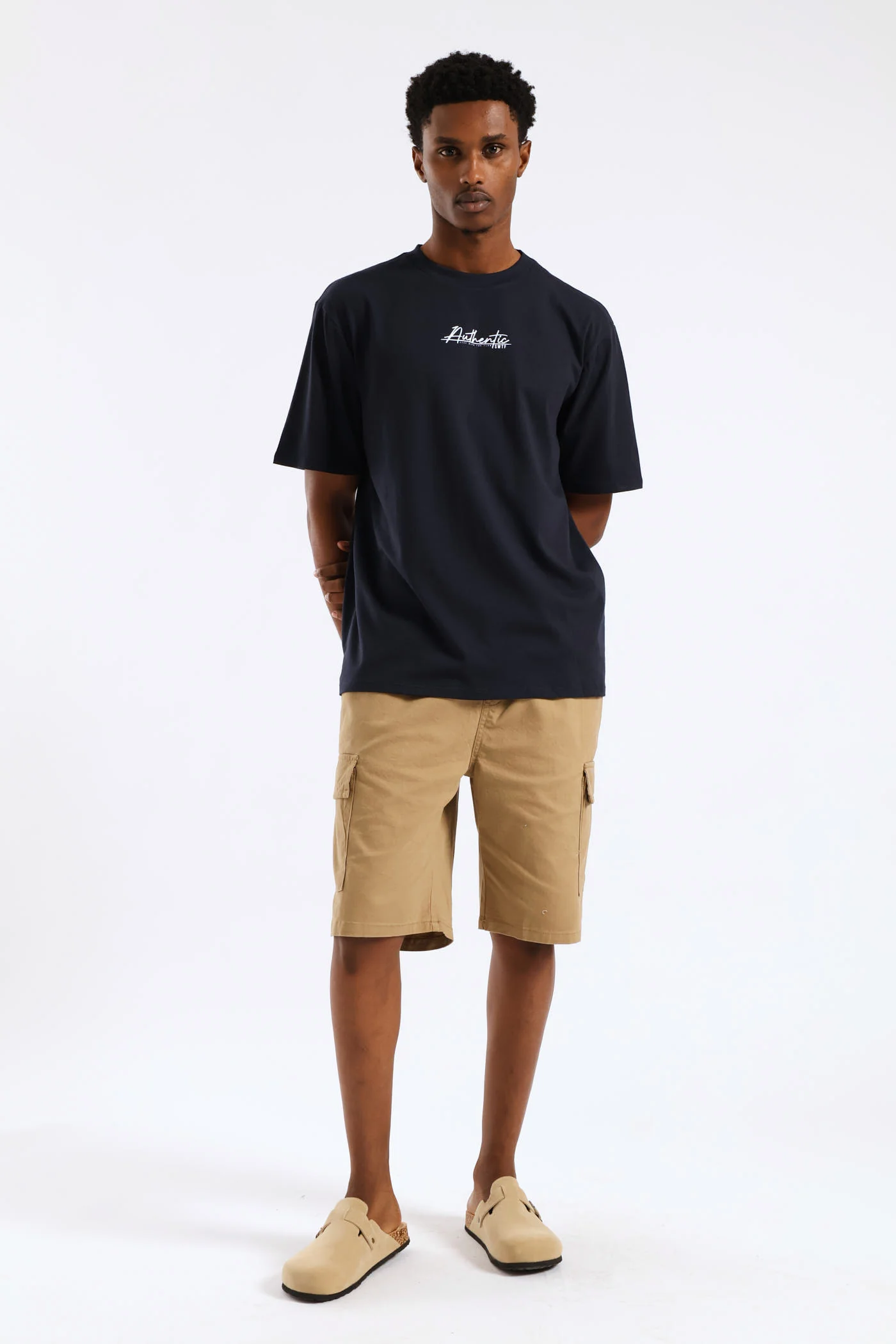 Authentic Basic Print Tee - Navy - Image 5