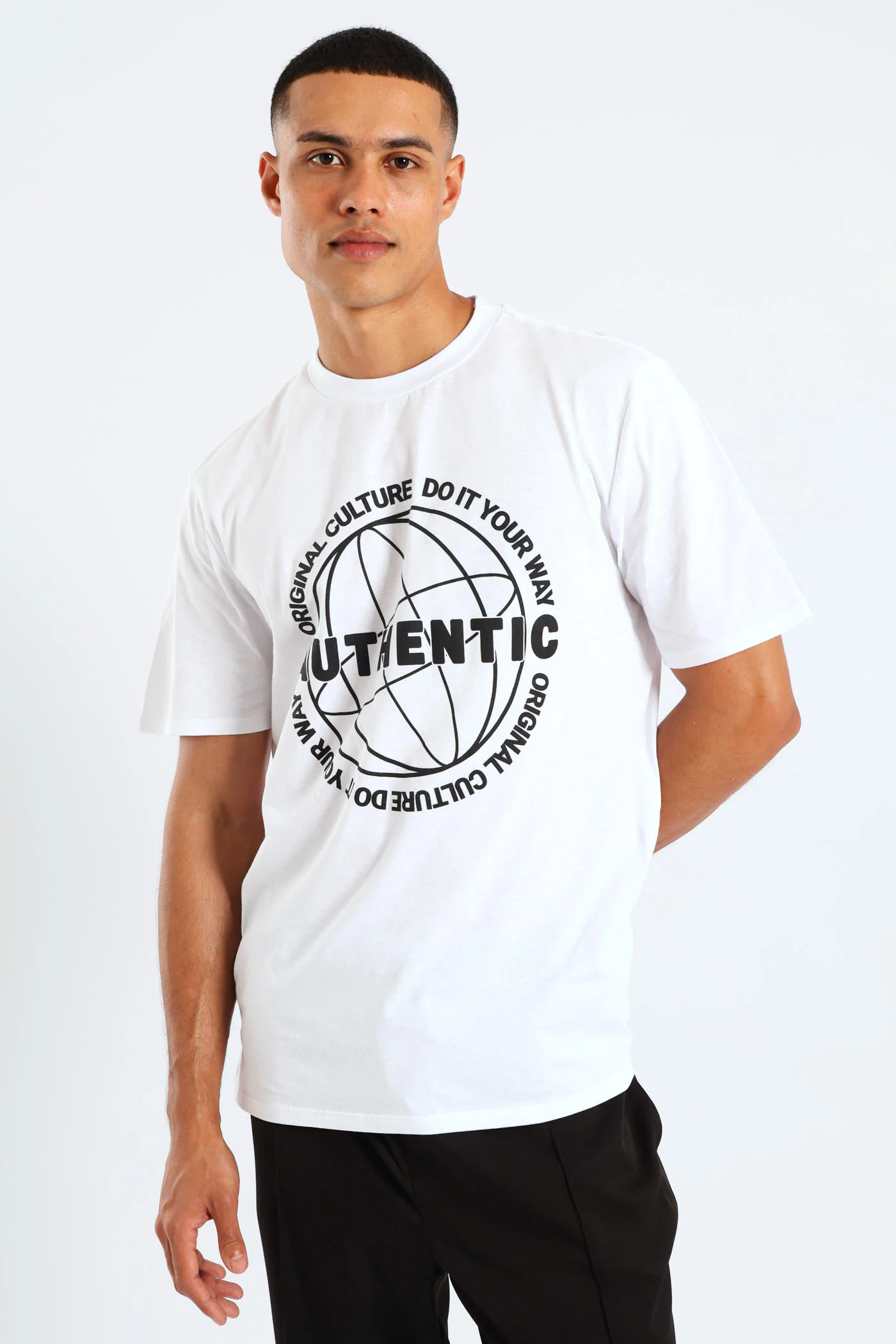 Authentic Basic Print Tee - White - Image 2