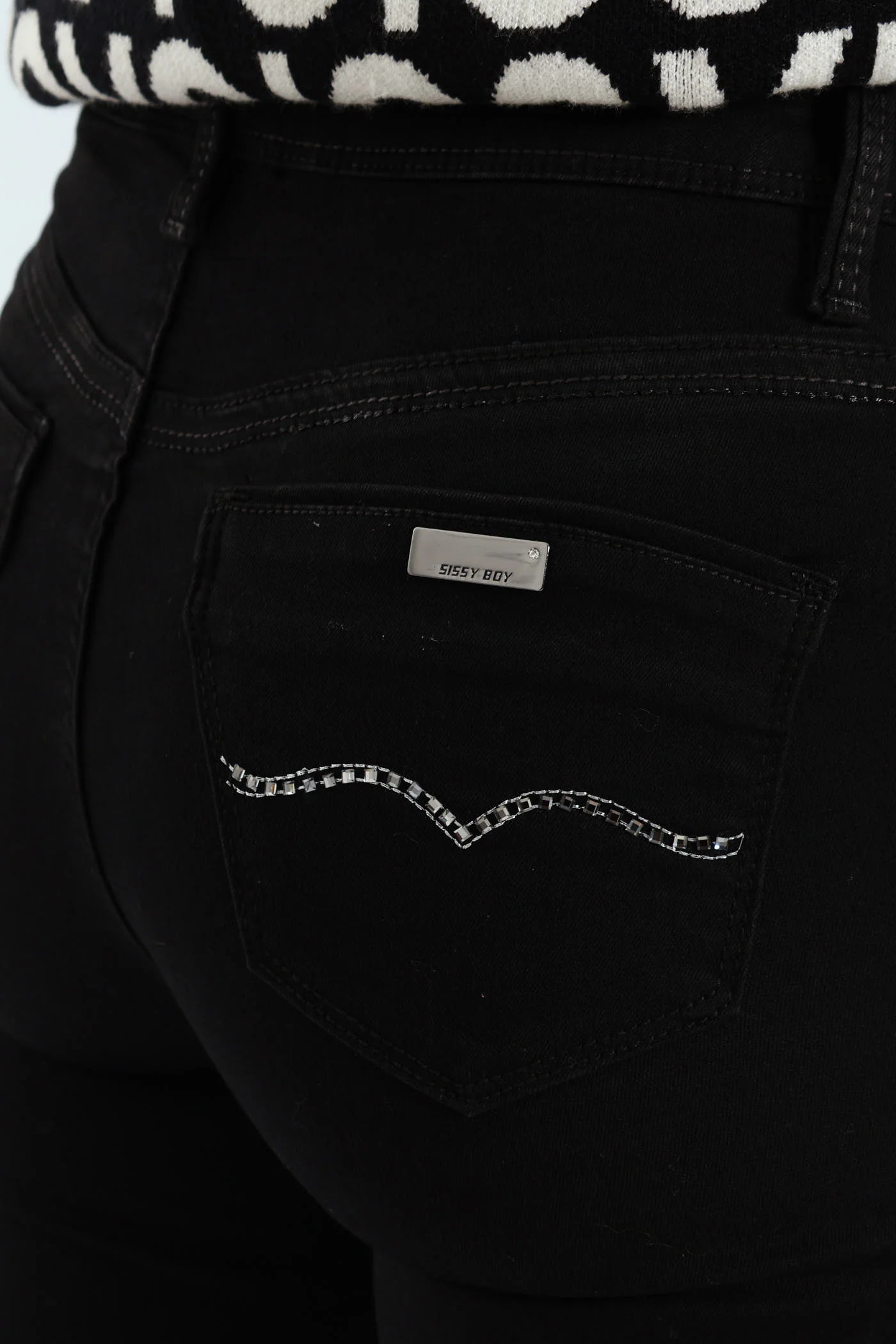 Avery Mid-Waist Basic Skinny Jeans - Black - Image 7
