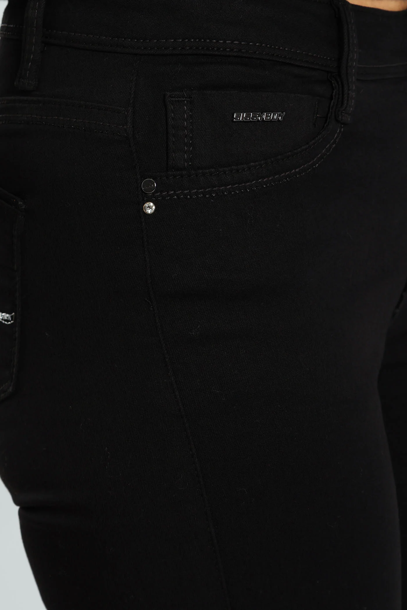 Avery Mid-Waist Basic Skinny Jeans - Black - Image 8