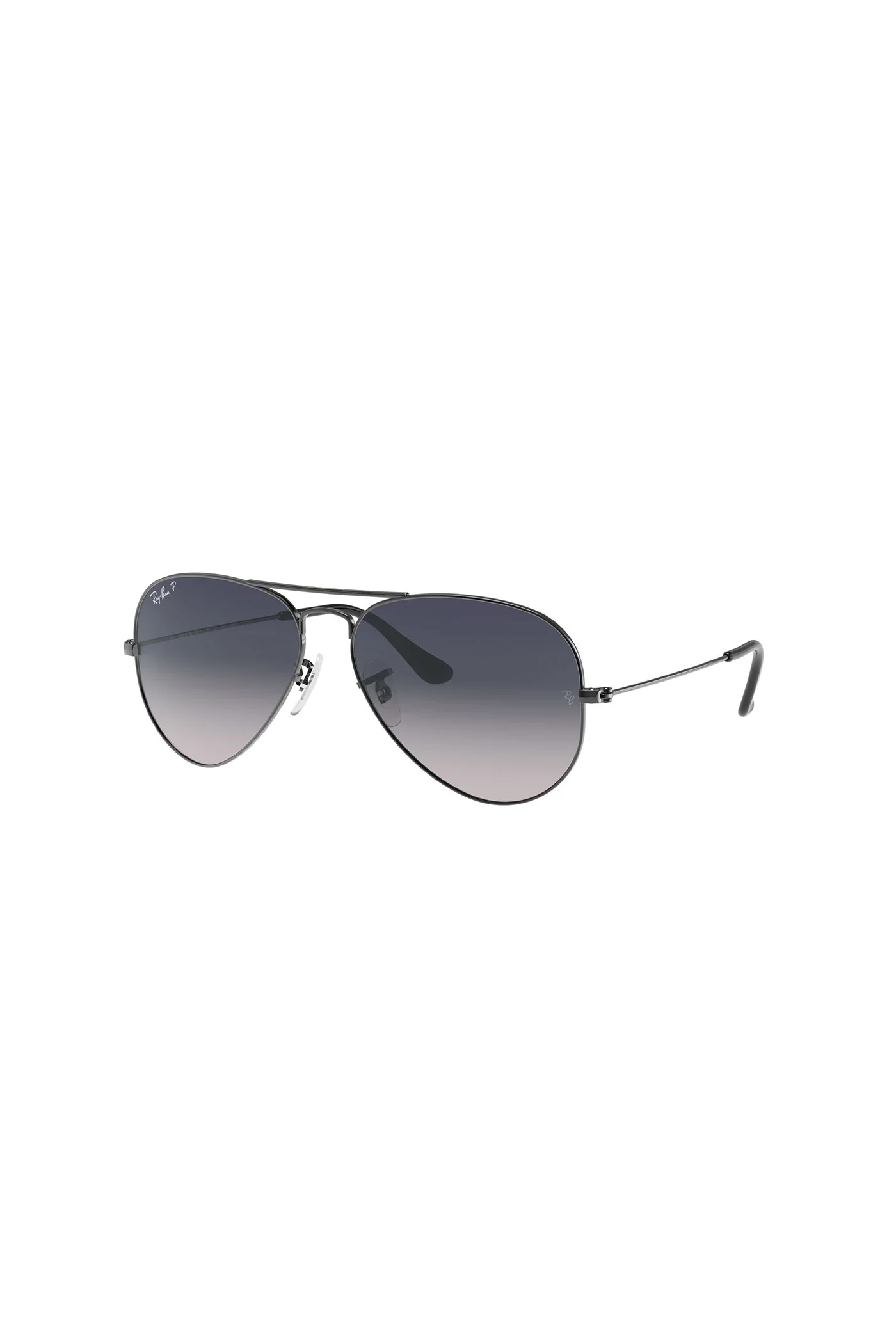 Aviator Gradient Lens Sunglasses - Blue/Gunmetal Grey - Image 3