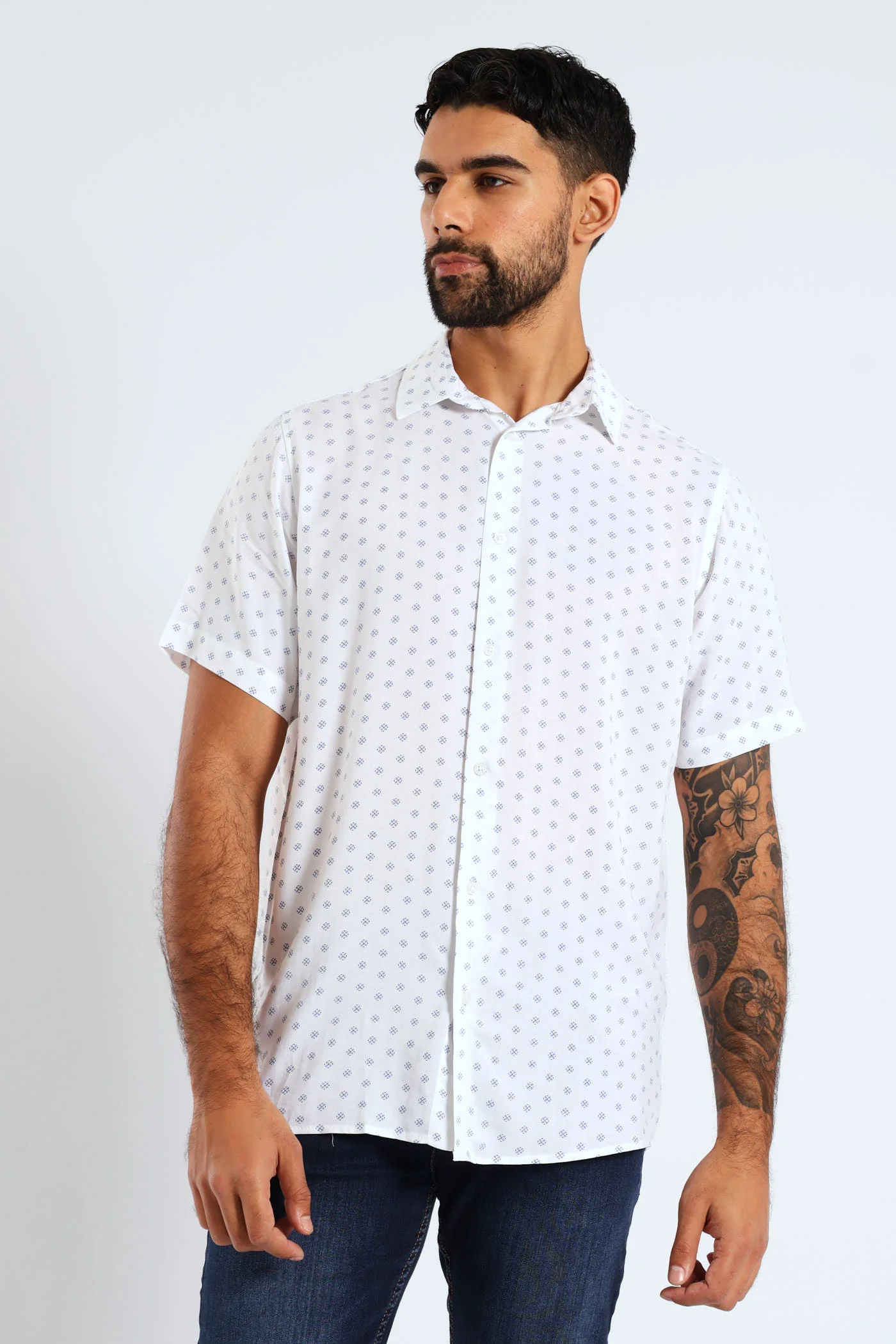 Aviator Print Shirt - White - Image 2