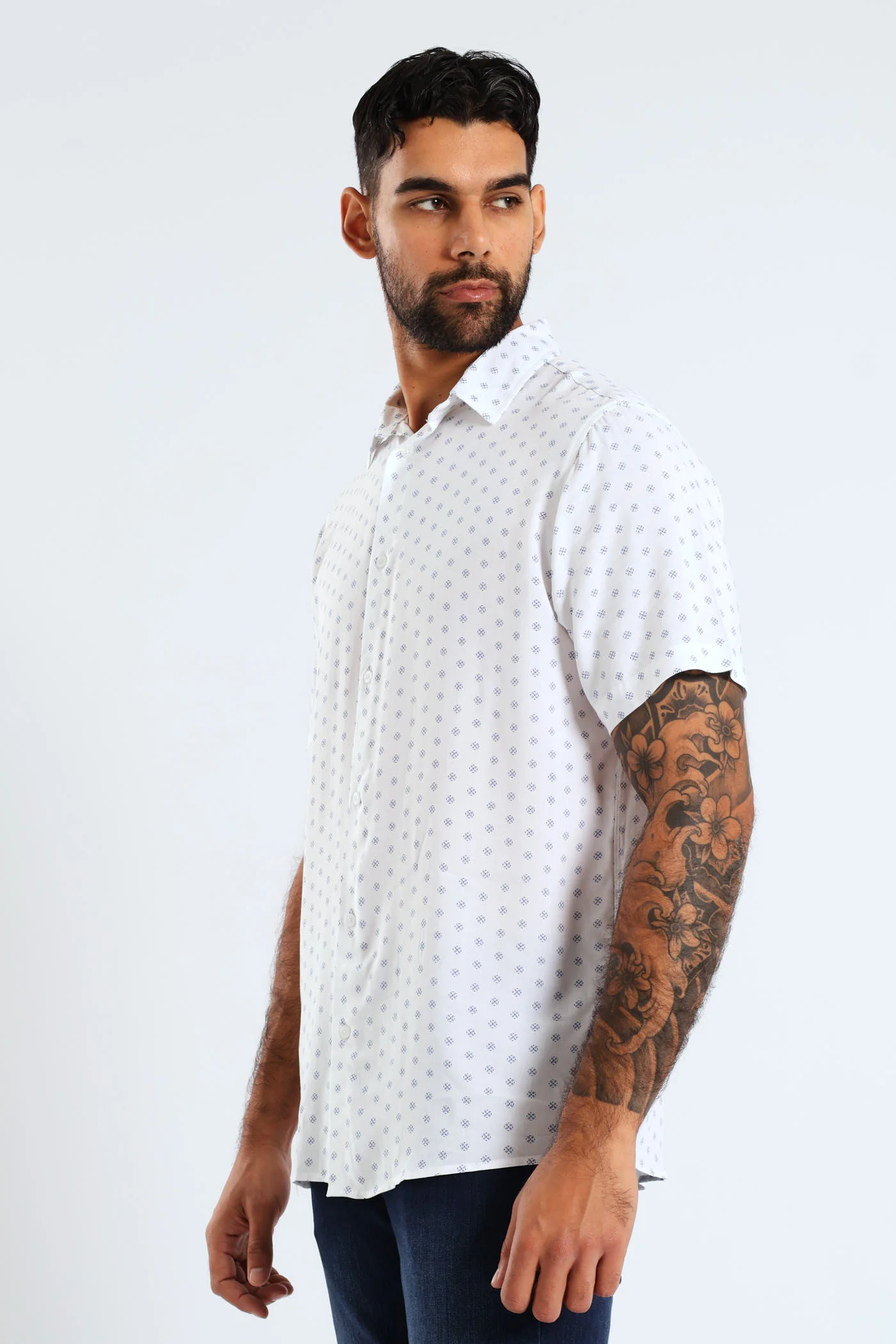 Aviator Print Shirt - White - Image 4