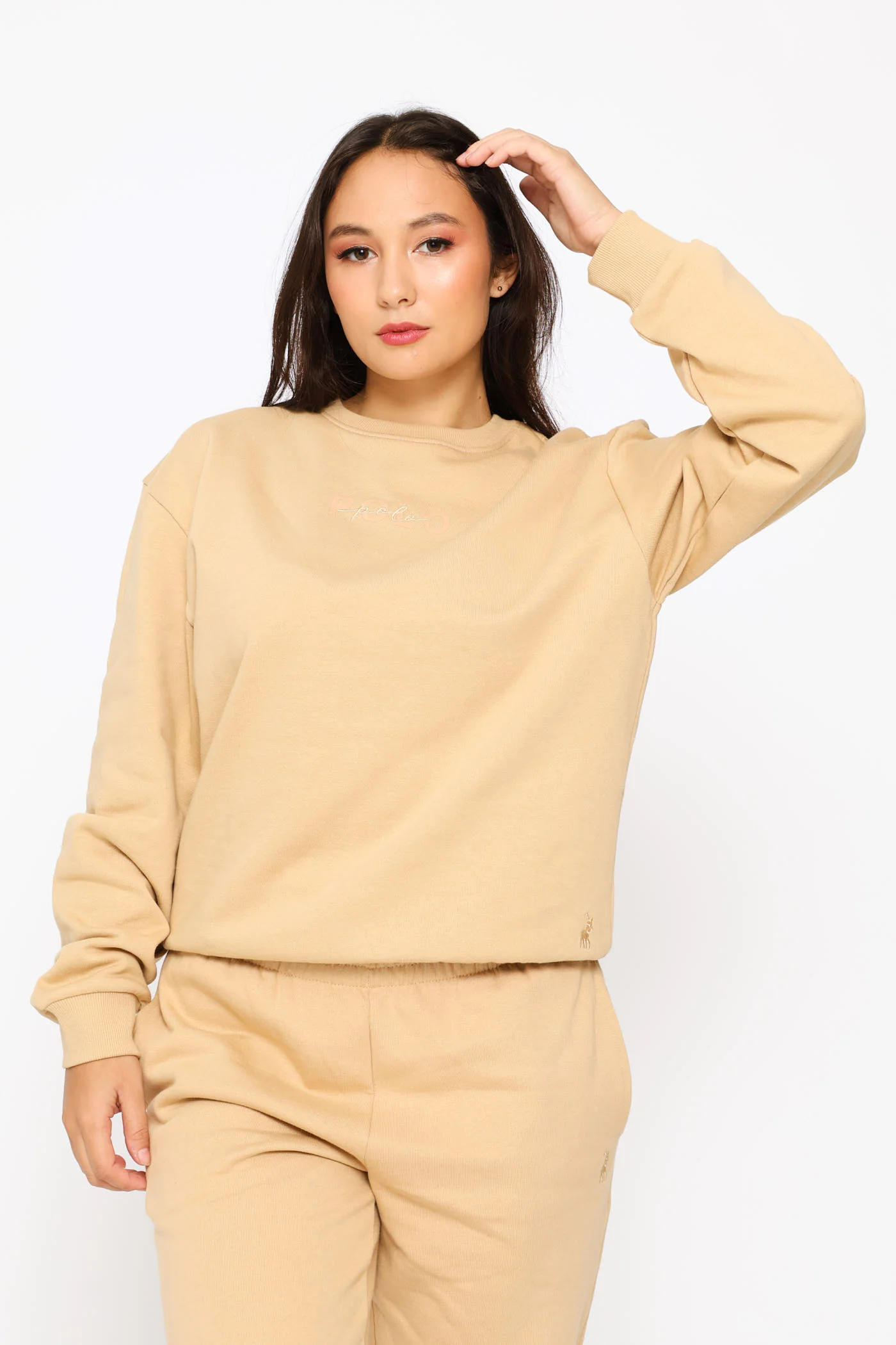 Ayanda Long Sleeve Track Top - Camel - Image 3