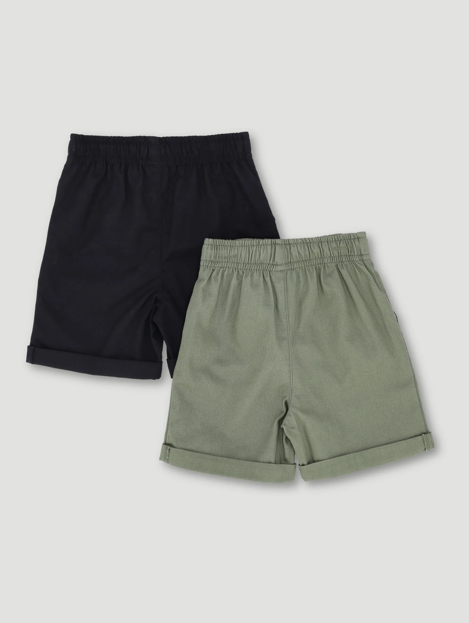 Baby Boys 2 Pack Adventure Twill Short - Fatigue - Image 2