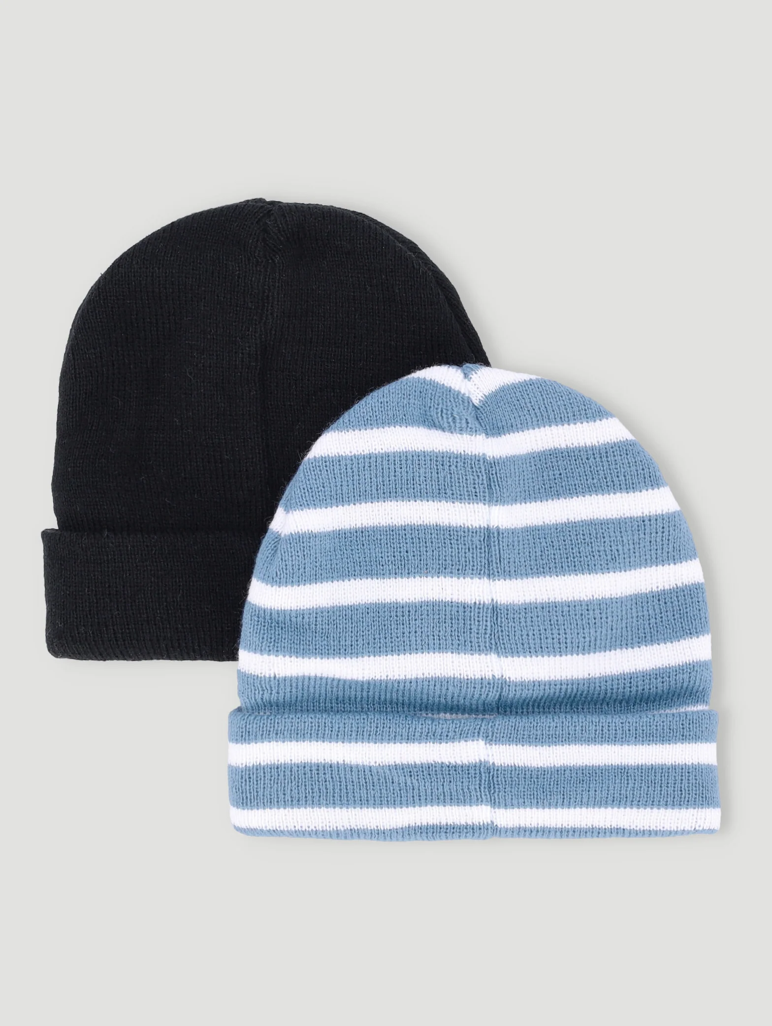 Baby Boys 2 Pack Beanie - Blue - Image 3