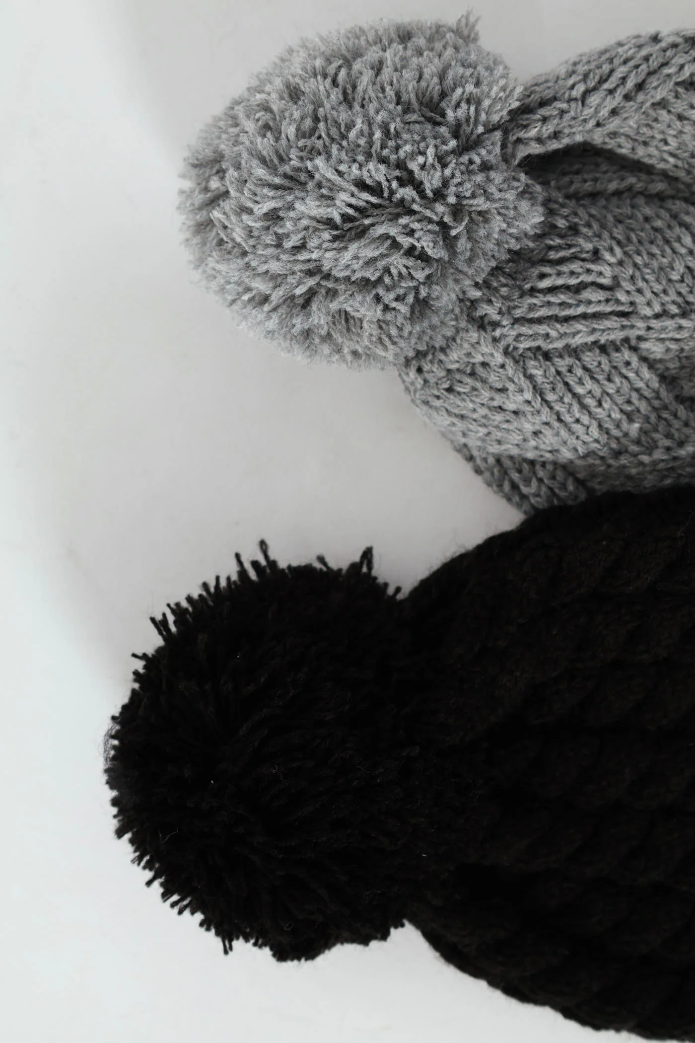 Baby Boys 2 Pack Bear Beanie - Black/Grey - Image 6