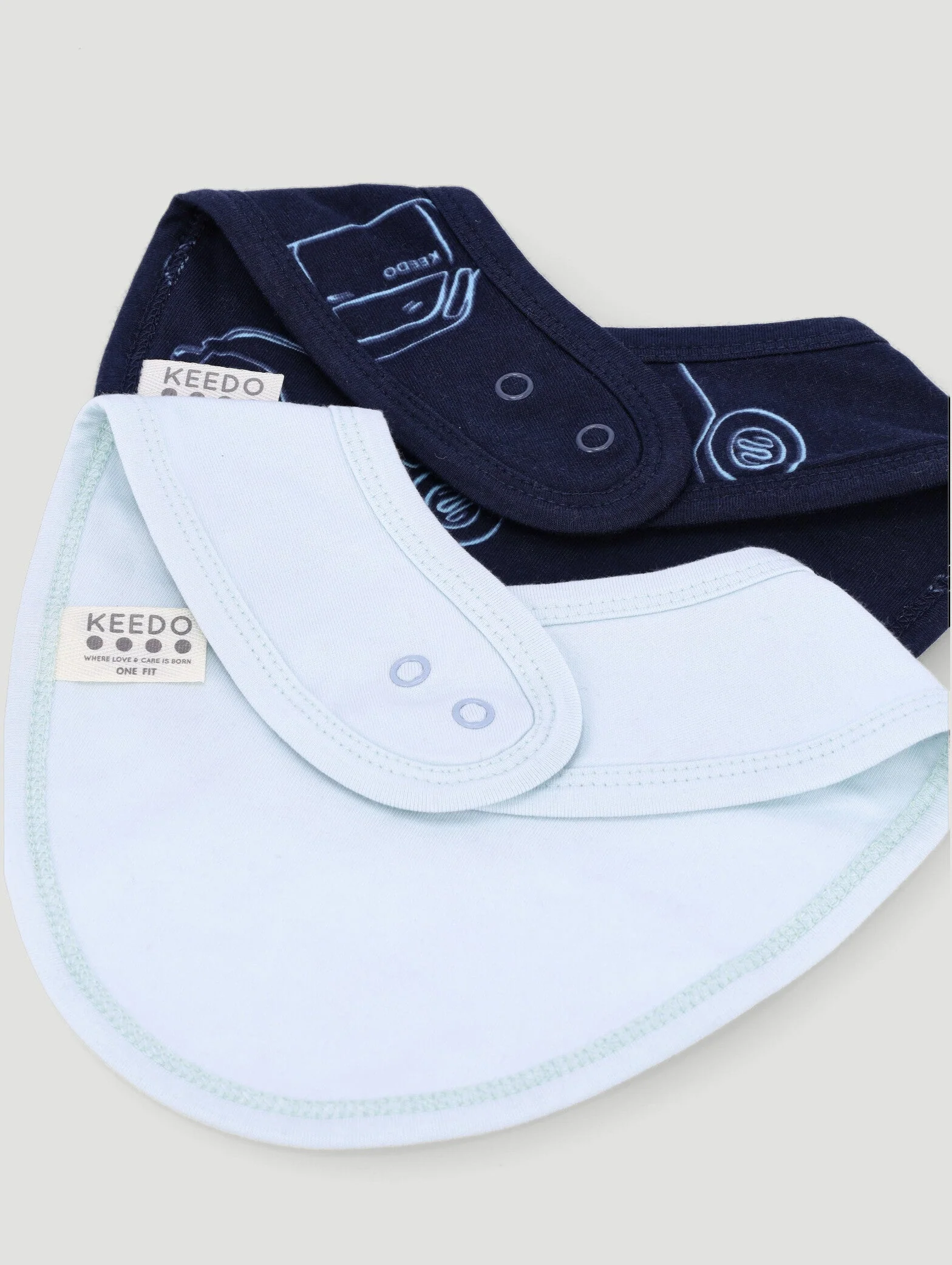 Keedo Baby Boys 2 Pack Cars Bib - Image 2
