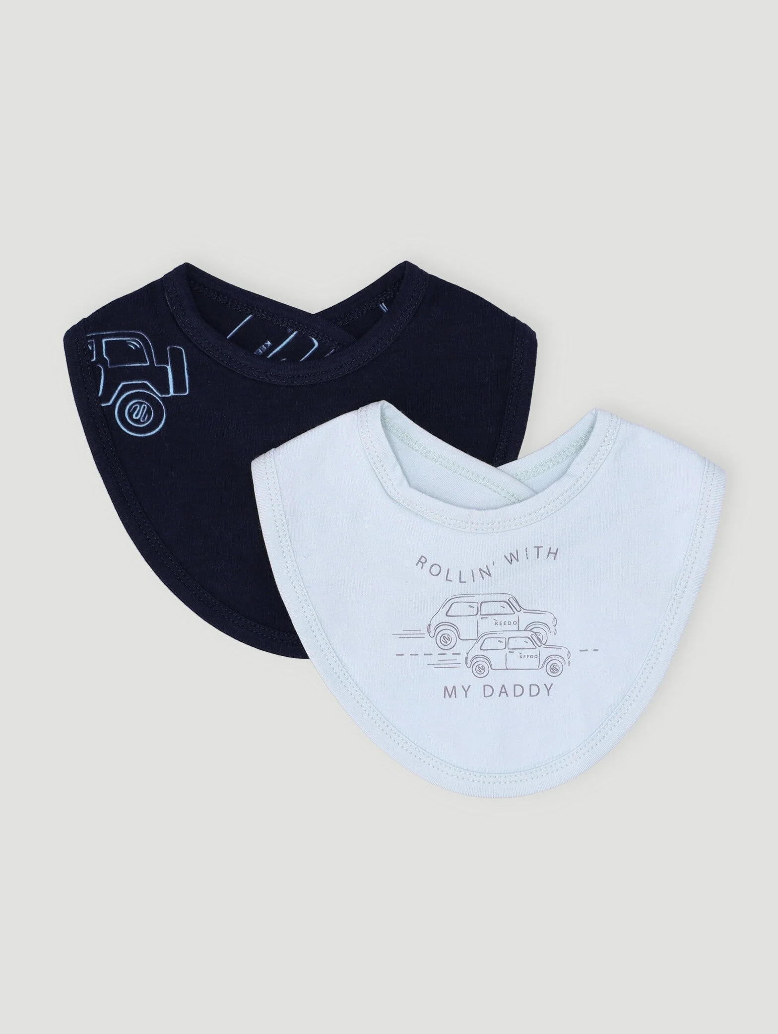 Keedo Baby Boys 2 Pack Cars Bib - Image 3