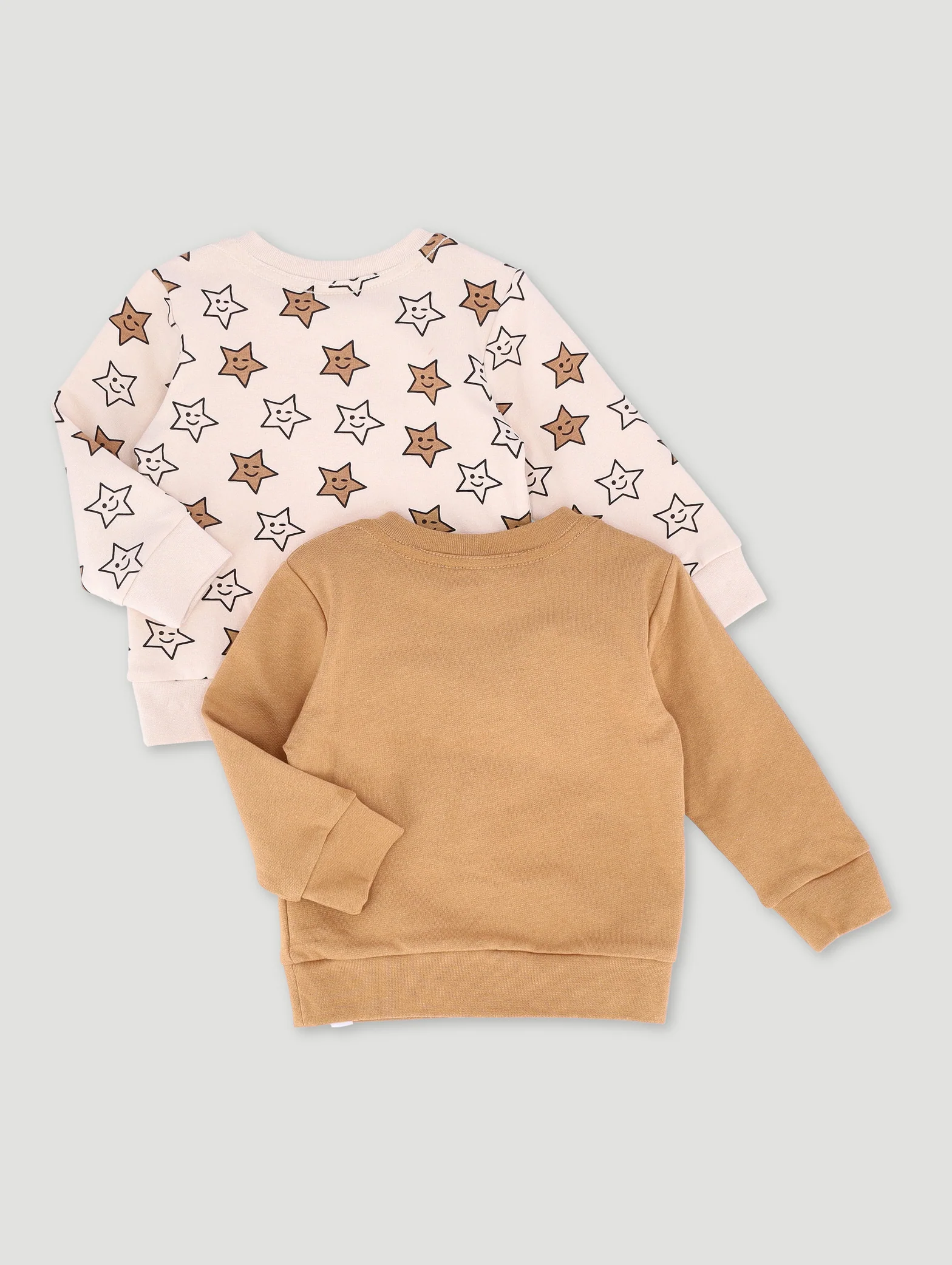 Baby Boys 2 Pack Brushed Fleece Top - Apricot - Image 2