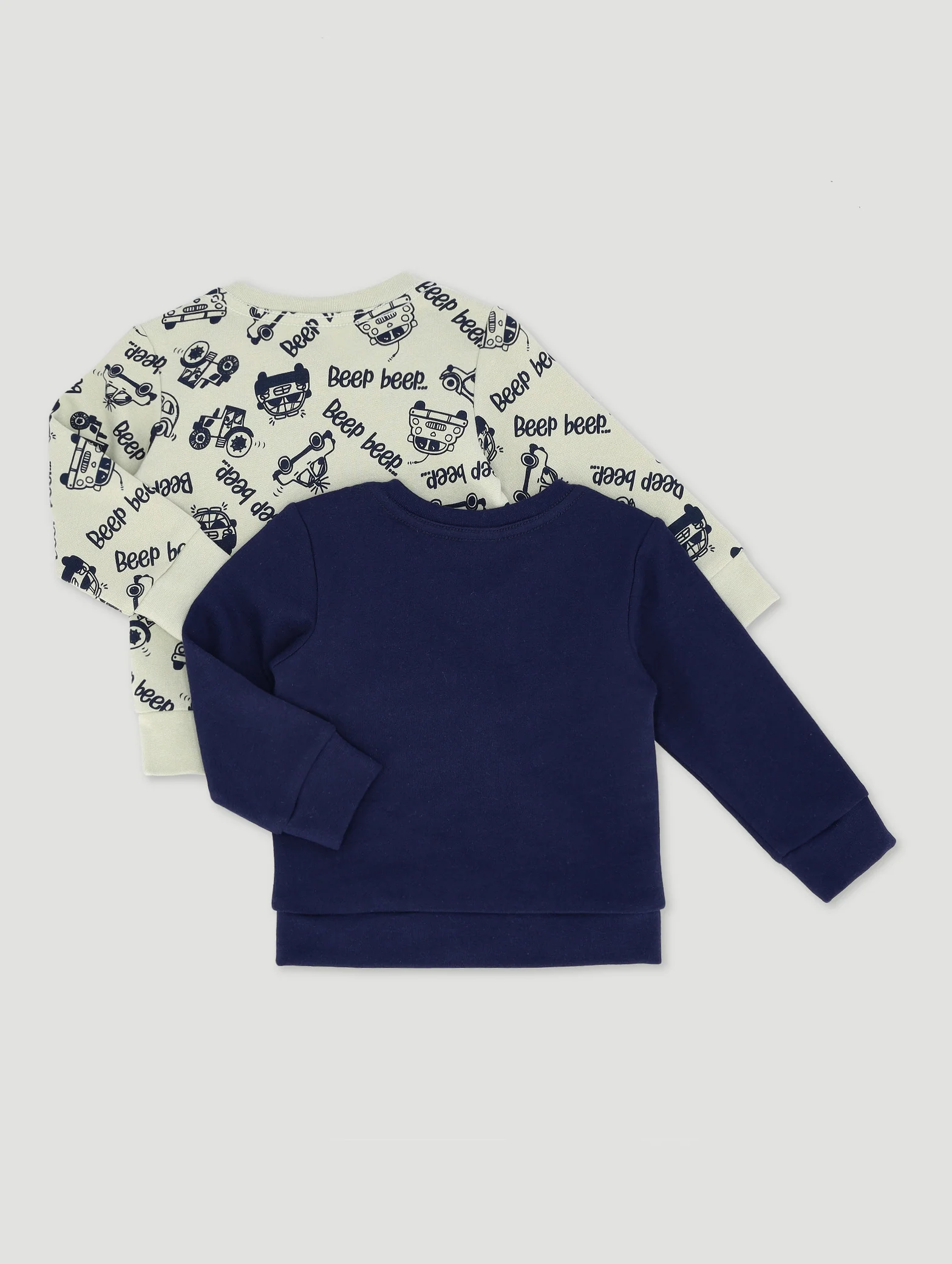 Baby Boys 2 Pack Cars Print Fleece Top - Image 2