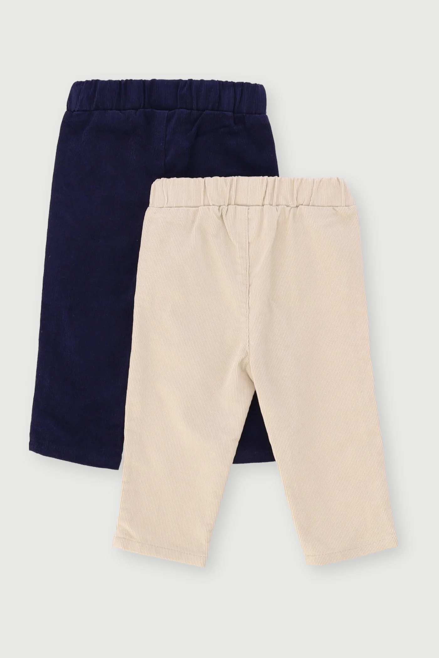 Baby Boys 2 Pack Corduroy Bottoms - Stone - Image 2