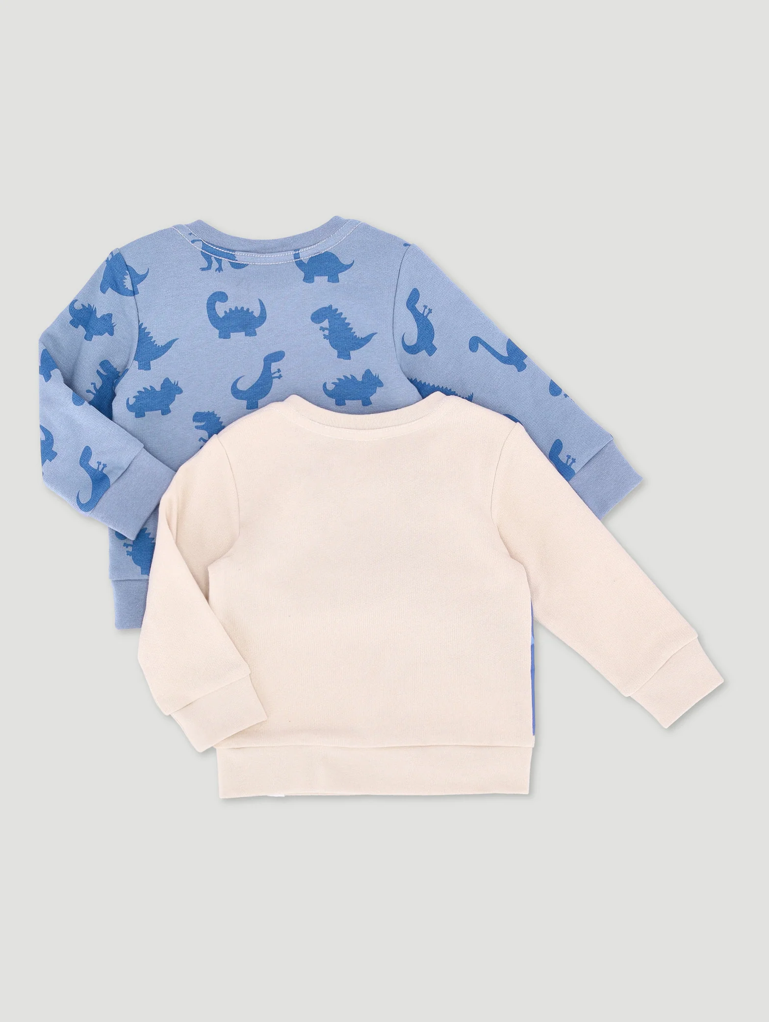 Baby Boys 2 Pack Dino Brushed Fleece Top - Multi - Image 2