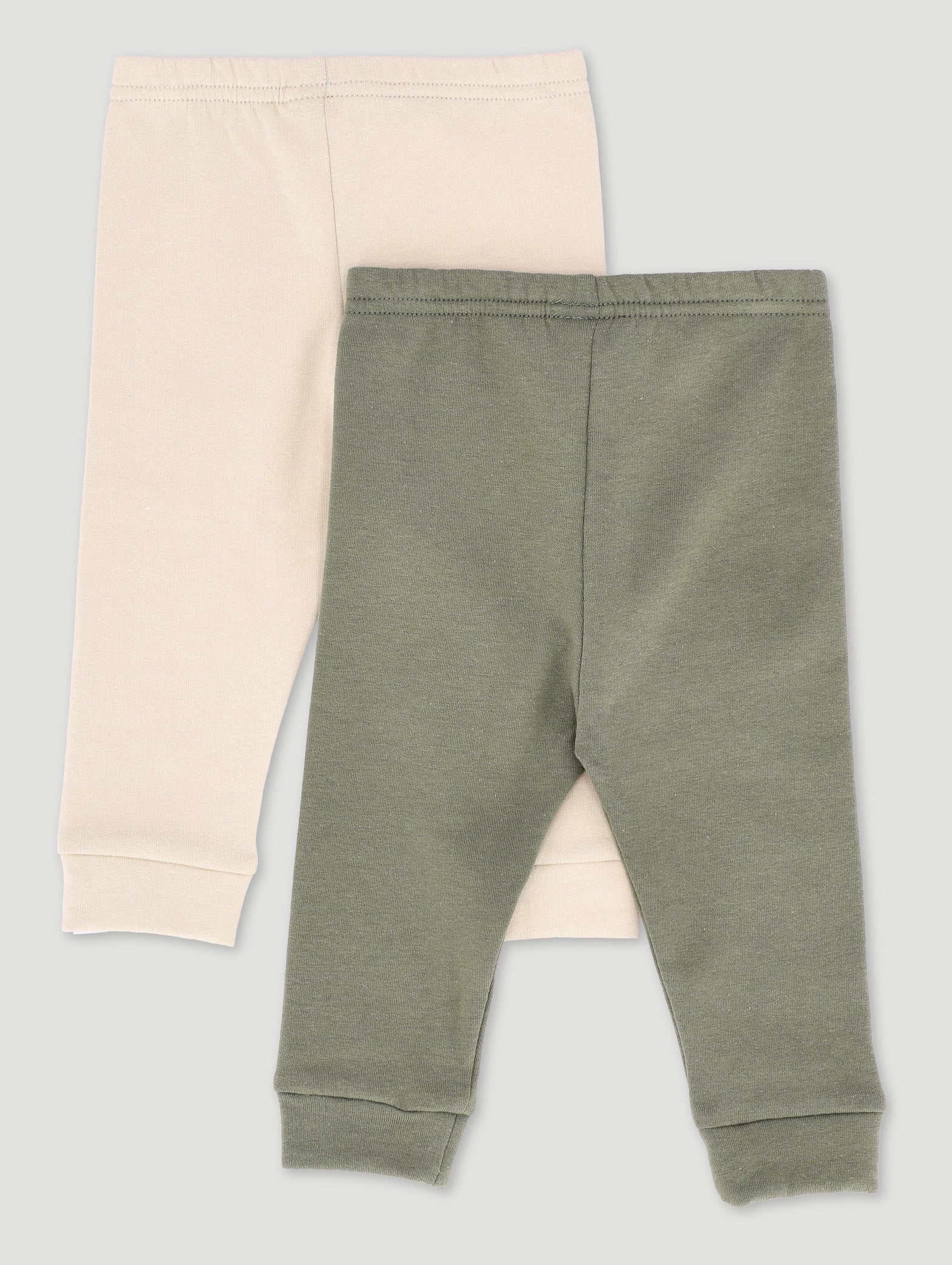 Baby Boys 2 Pack Joggers - Explorer Fatigue/Off White - Image 2