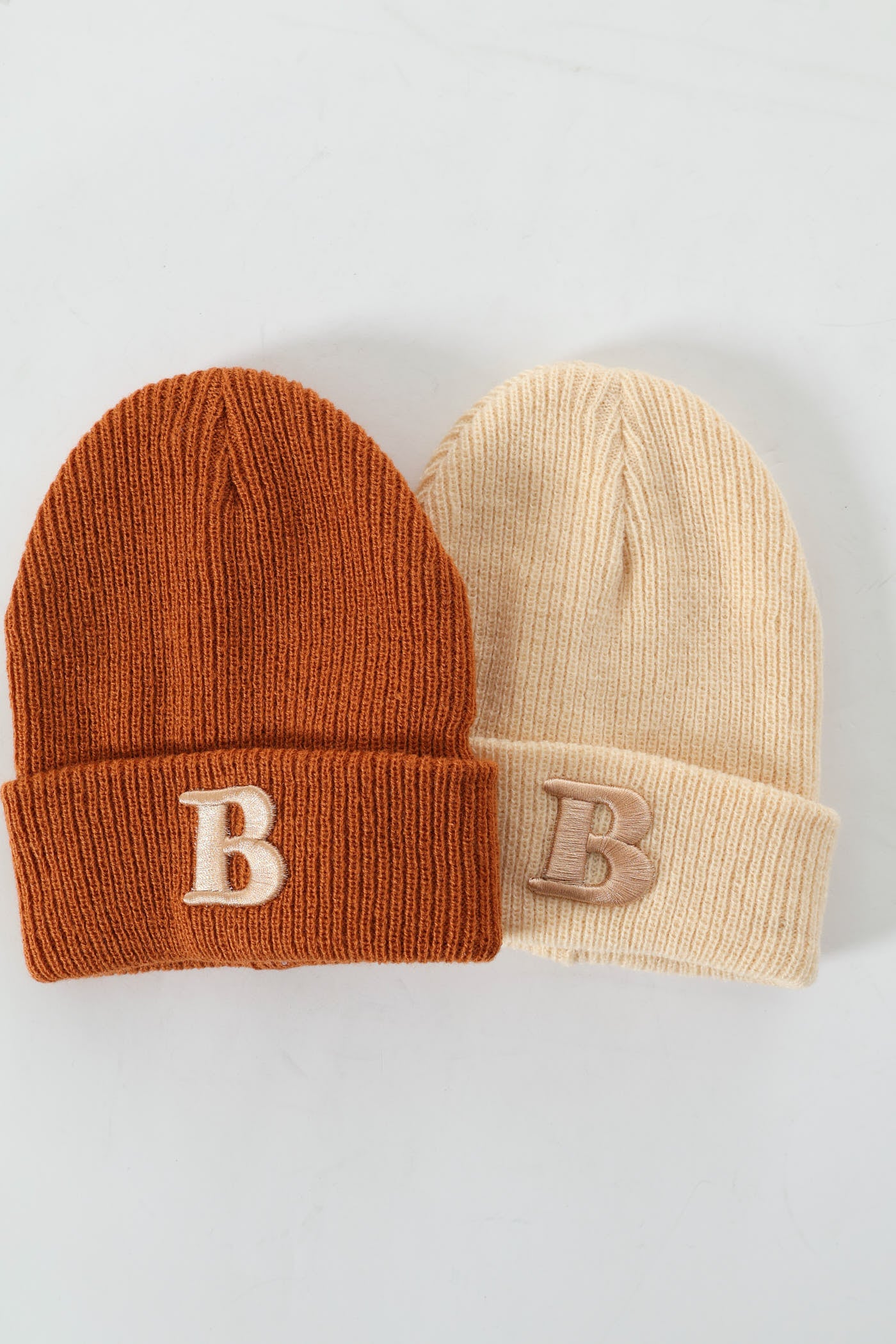 Baby Boys 2 Pack Letter B Beanie - Image 2