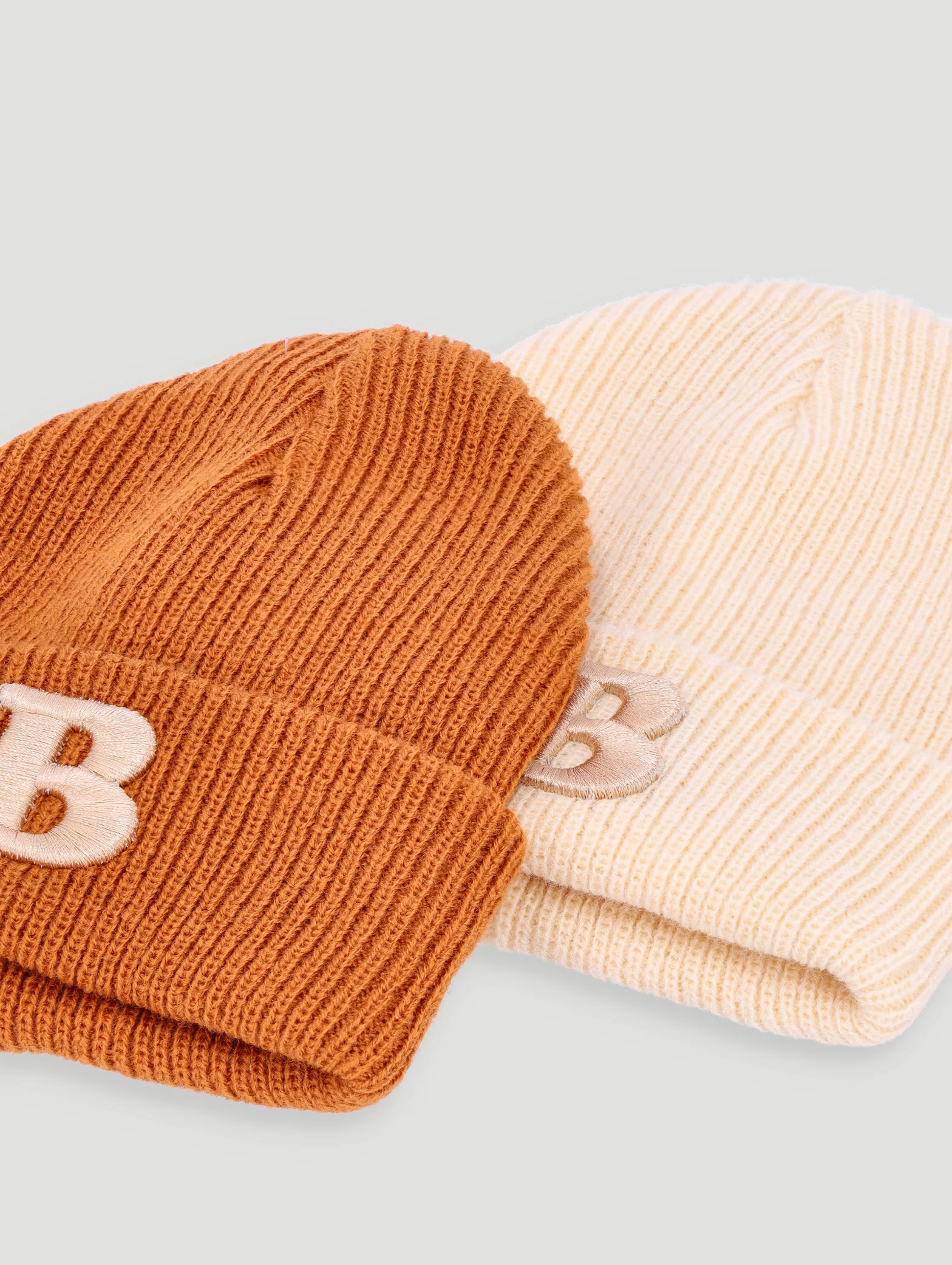Baby Boys 2 Pack Letter B Beanie - Image 3