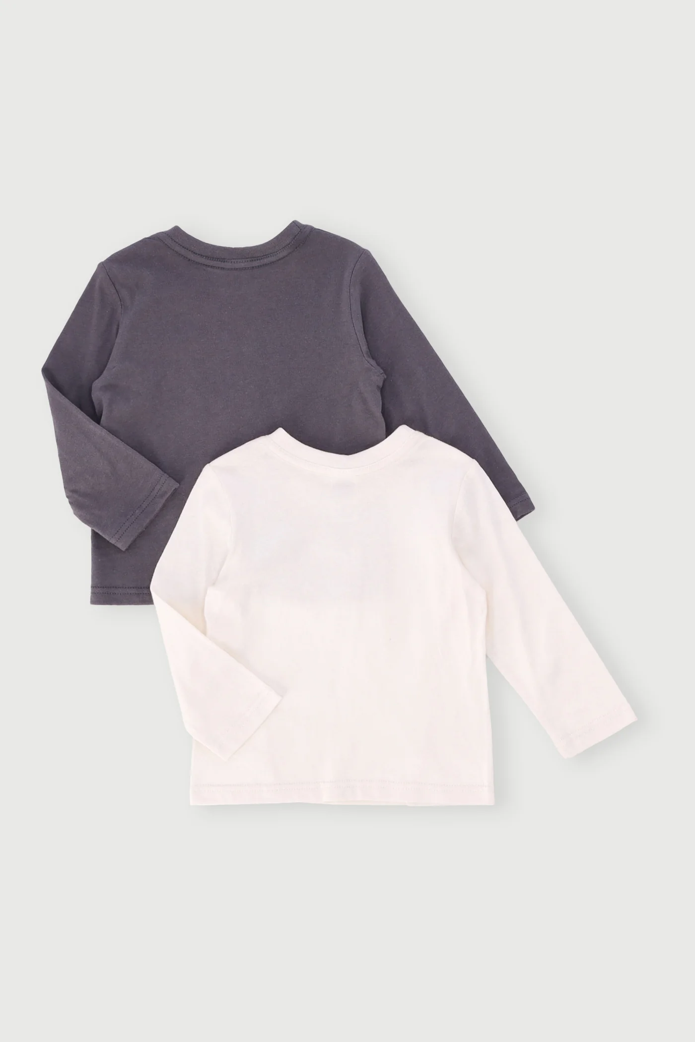 Baby Boys 2 Pack Long Sleeve Top - Marble Charcoal - Image 3