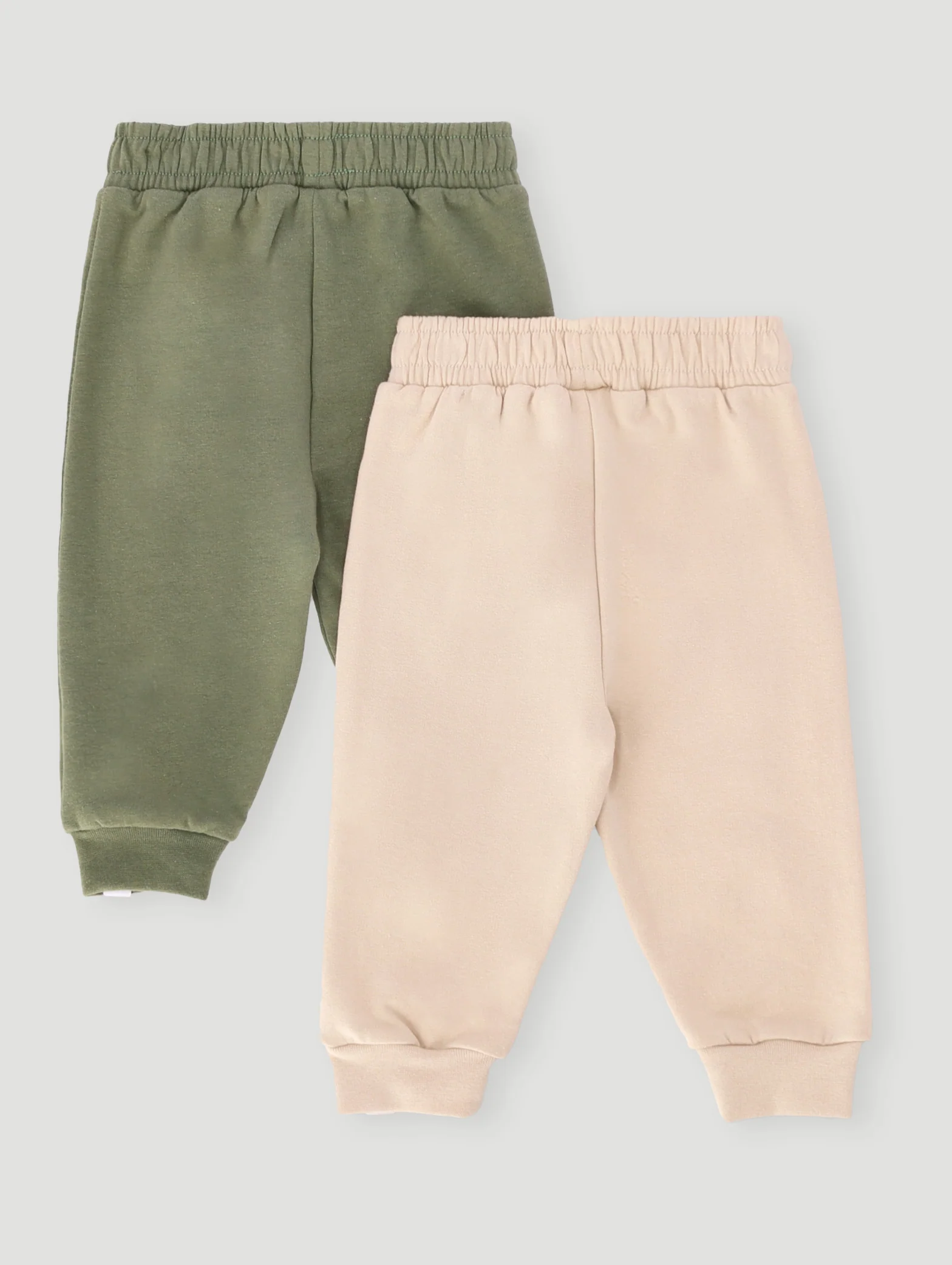 Baby Boys 2 Pack Plain Utility Jogger - Light Fatigue - Image 2